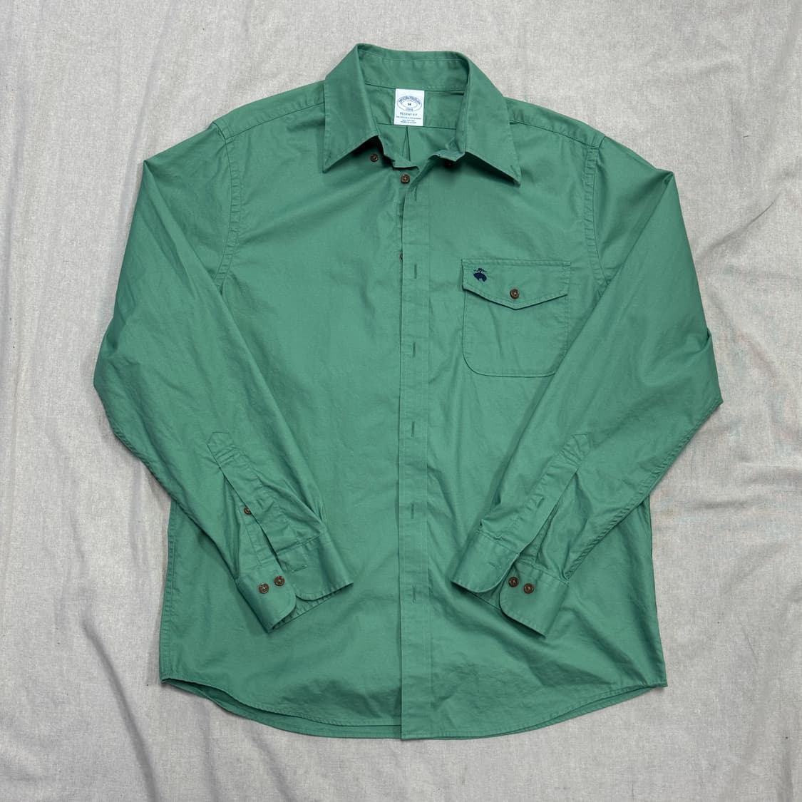 브룩스브라더스 빈티지 그린 포켓 셔츠 M 상품이미지2