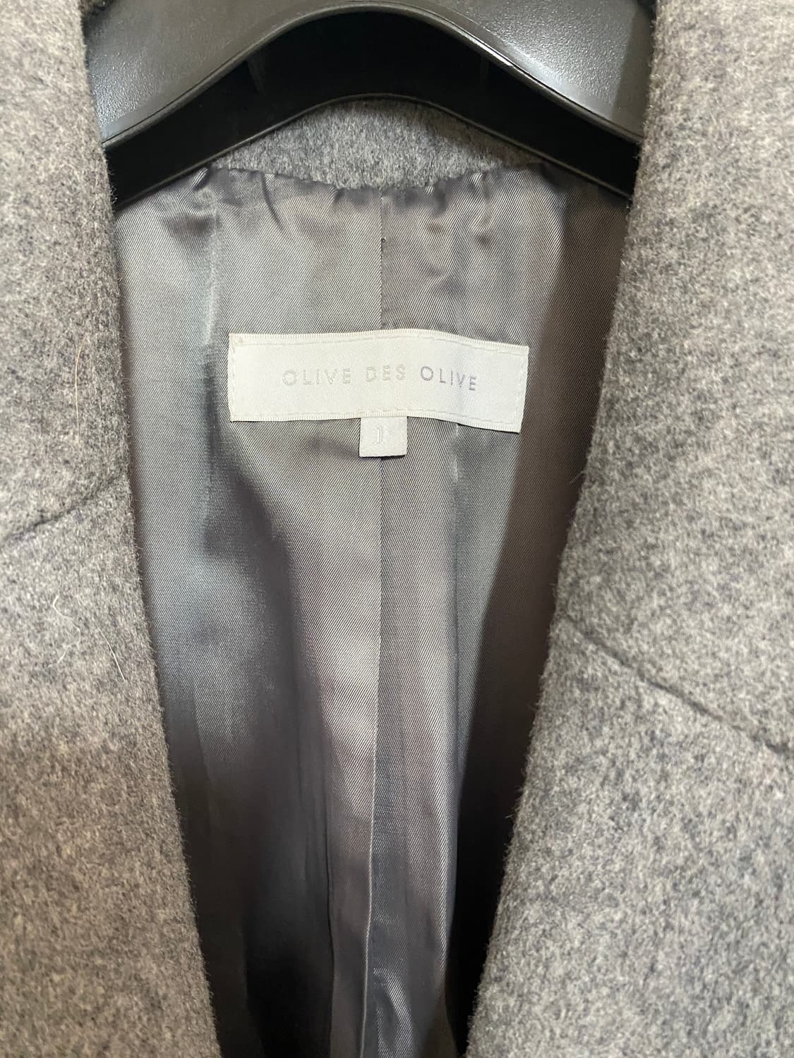 올리브데올리브 하승리, 박하나 착용 울 블렌드 싱글 코트 상품이미지4