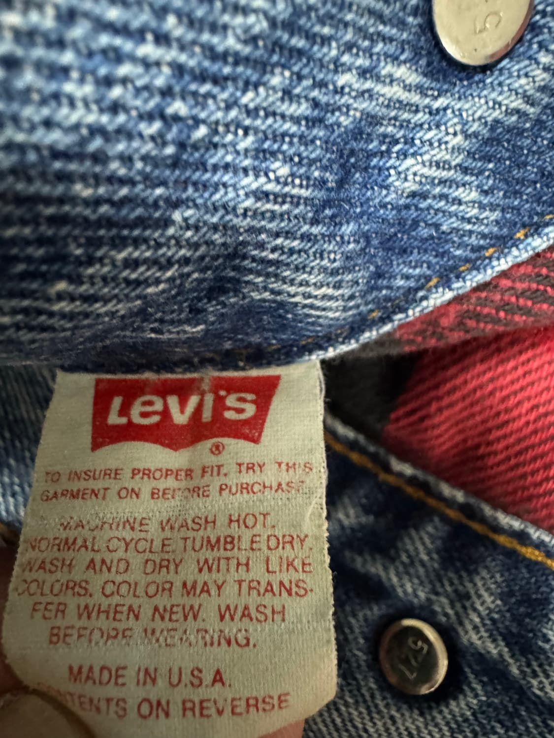 90s USA 미국 리바이스 빈티지 데님트러커 플란넬 자켓 L 상품이미지7