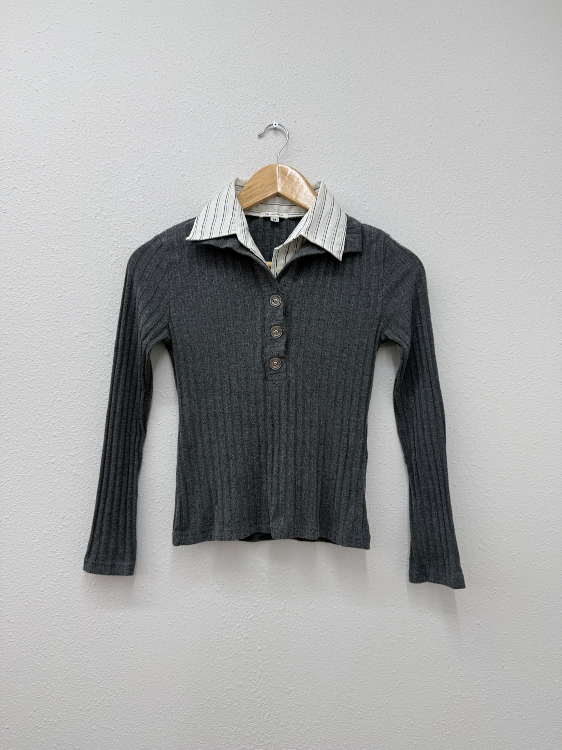 빈티지 GLACIER 레이어드 셔츠 블라우스 상품이미지3