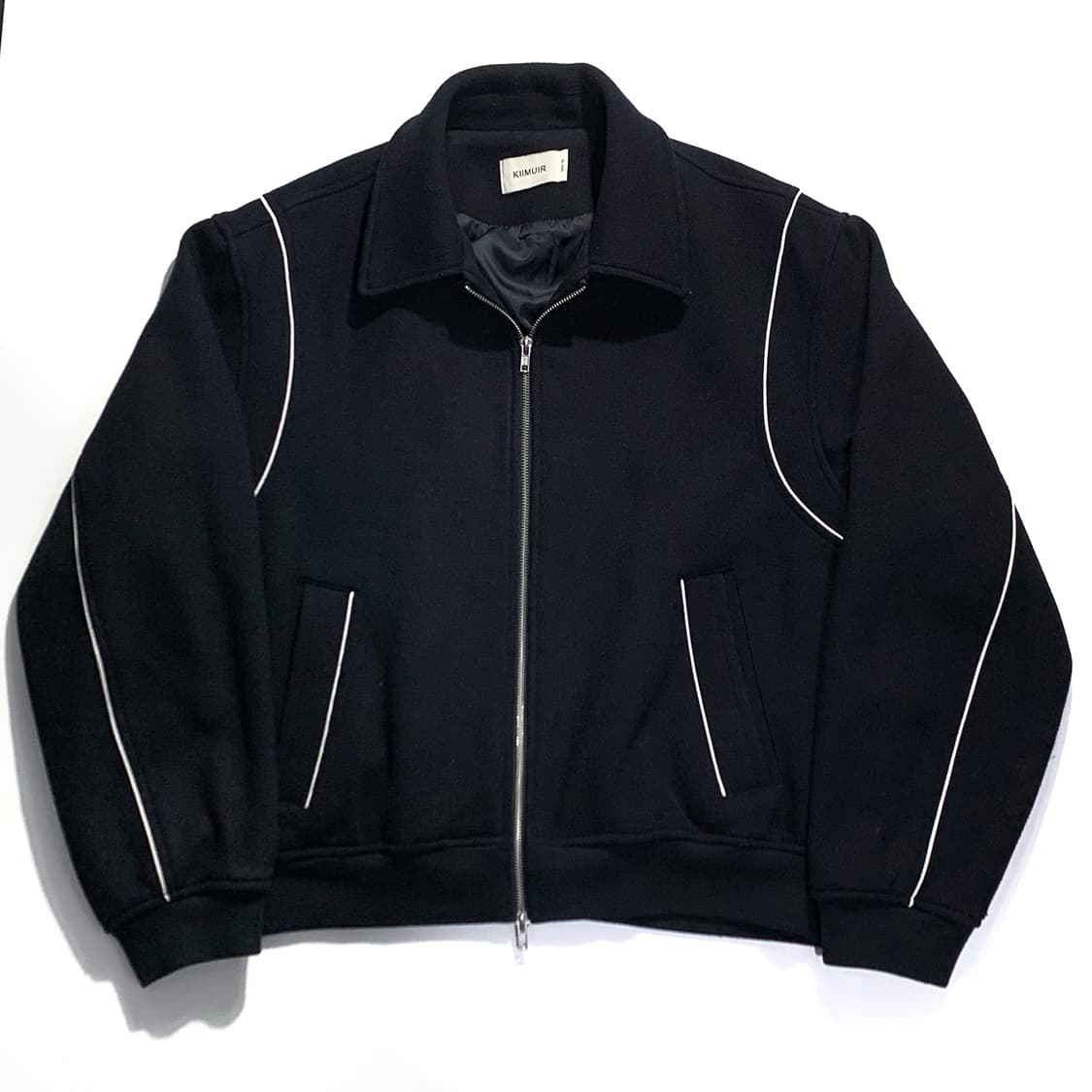 키뮤어 울 바시티 블루종 자켓 상품이미지1