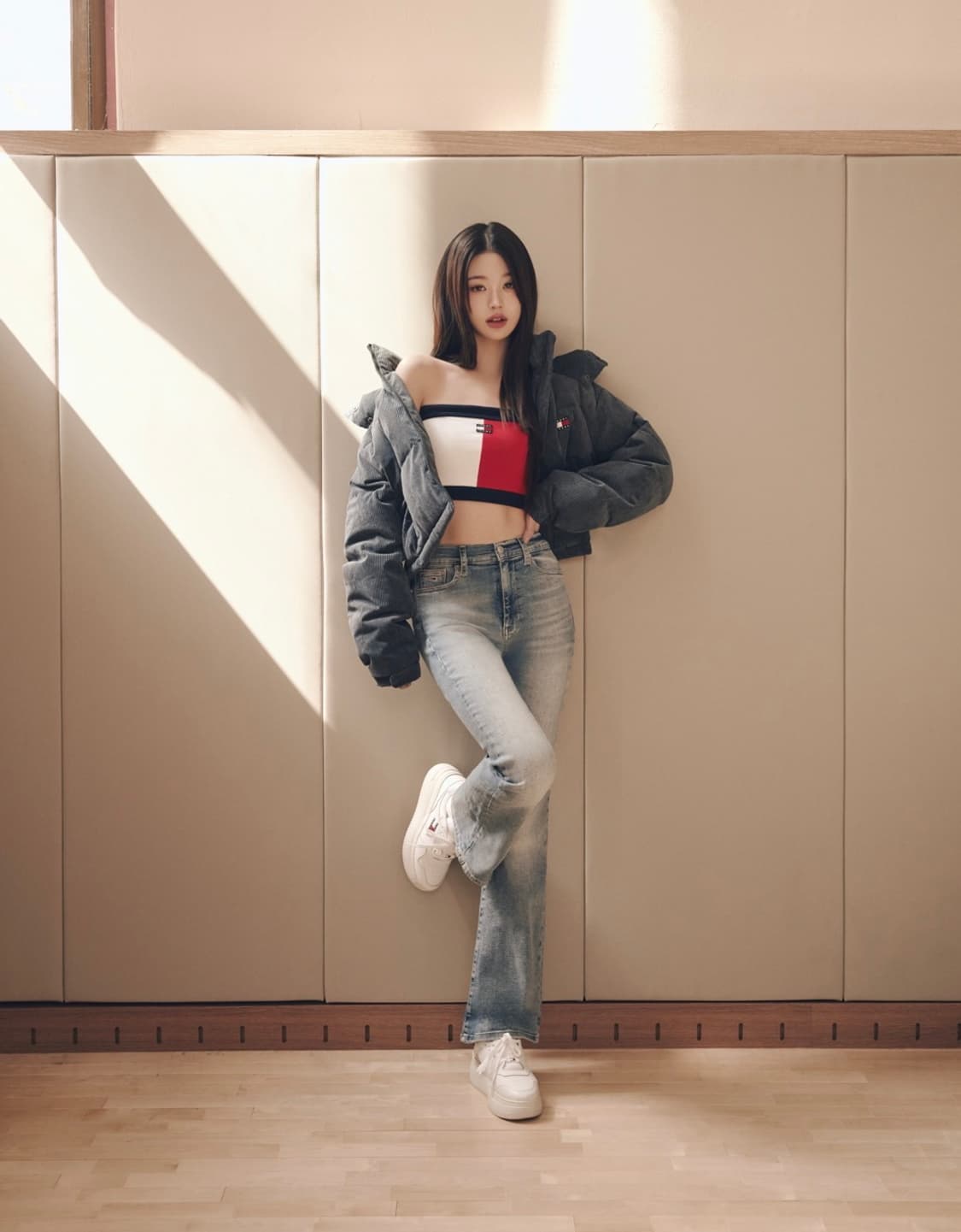 타미진스 워시드 코듀로이 알래스카 패딩 덕다운 크롭패딩 상품이미지2