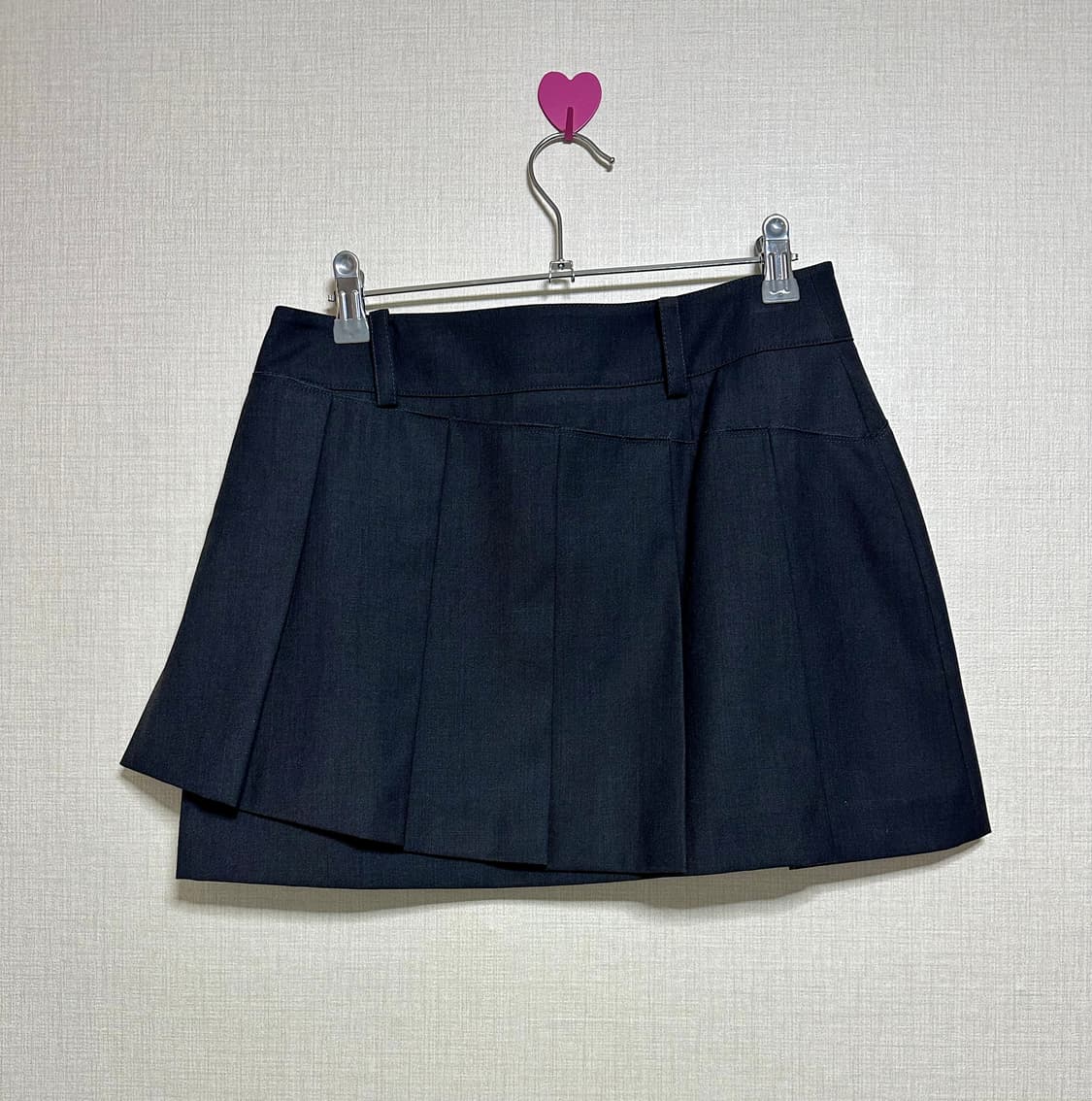 인스턴트펑크 플리츠 미니스커트 챠콜 M 상품이미지3