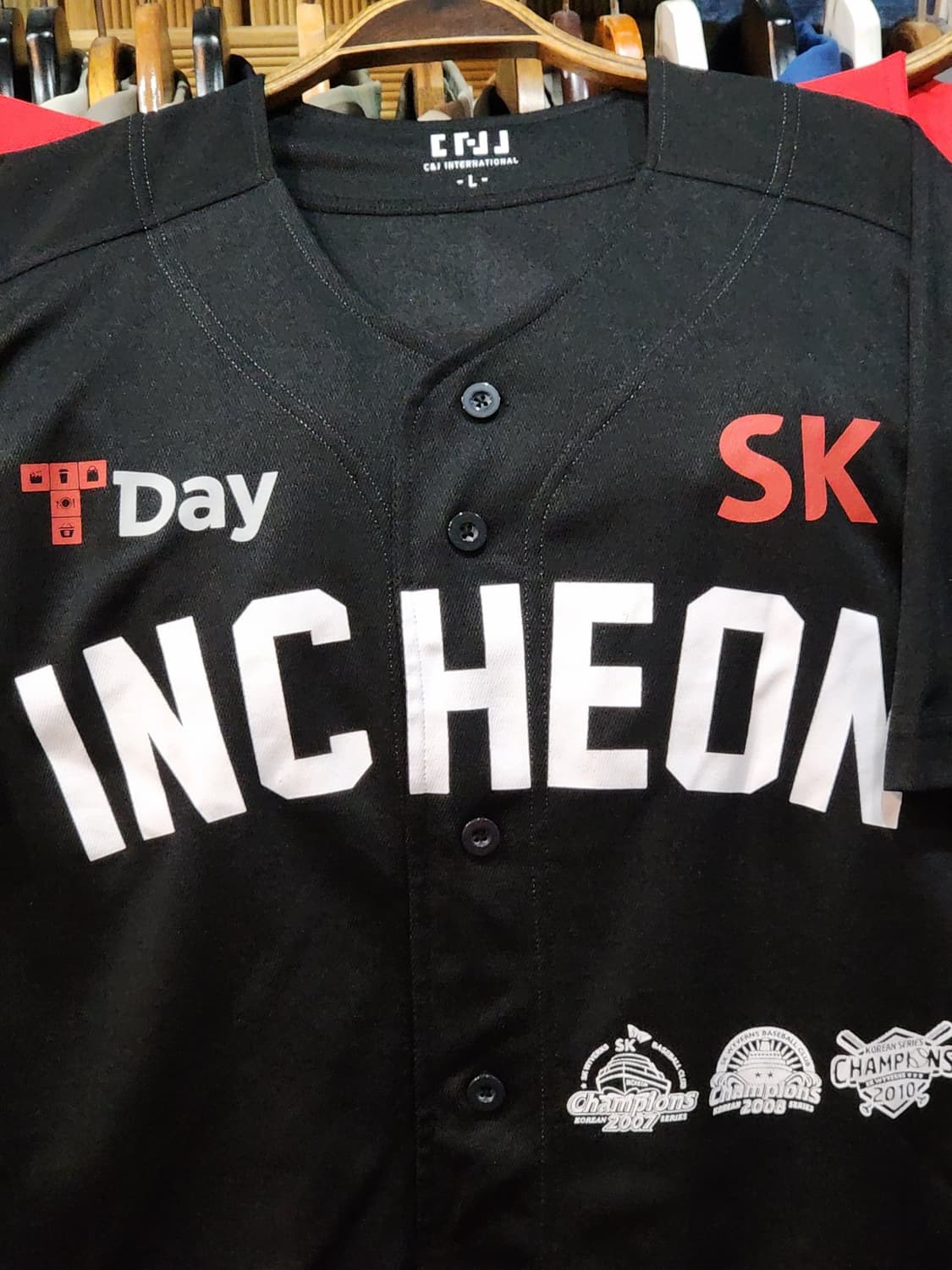 (XL) SK 와이번스 야구져지 블랙 인천 챔피온 우승기념 유니폼  상품이미지2