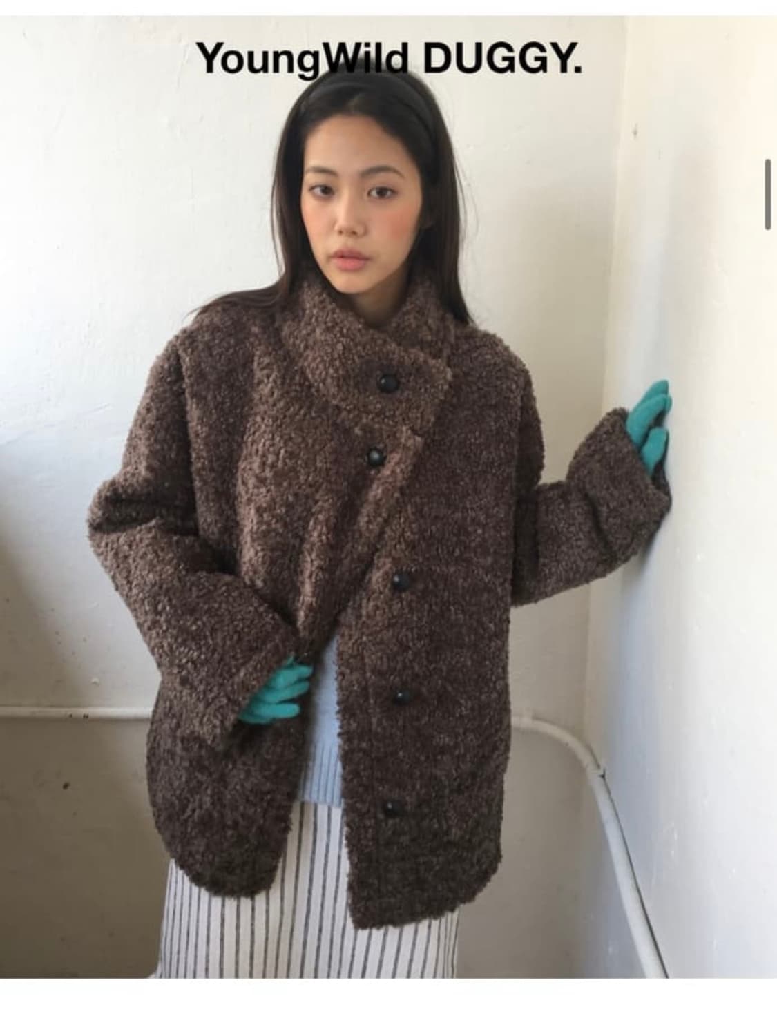 샵더기 양털자켓 브라운 상품이미지2