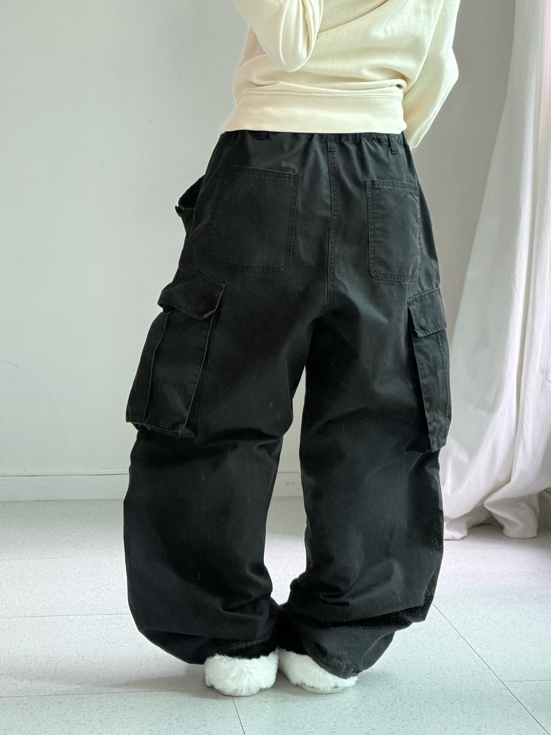 빅유니온 블랙 카고팬츠 상품이미지4