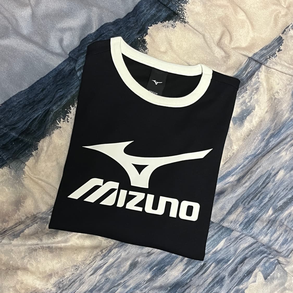 Mizuno Black&White Ringer T-shirt 상품이미지2