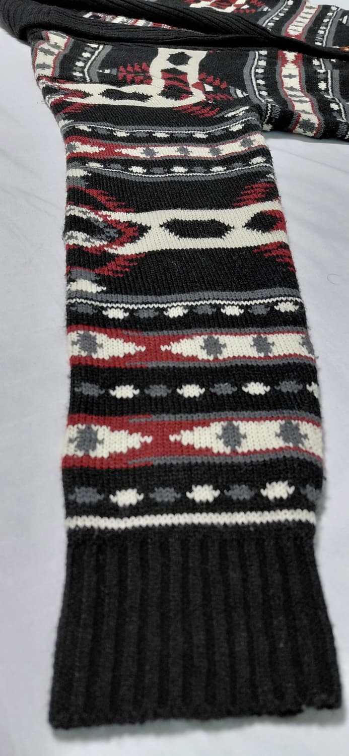 아메카지 감성 LOCK HEAVEN 네이티브 패턴 코위찬 숄칼라 가디건 상품이미지4