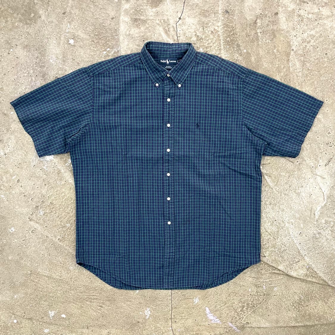 90's 폴로 시어서커 1/2 셔츠 XL 상품이미지1