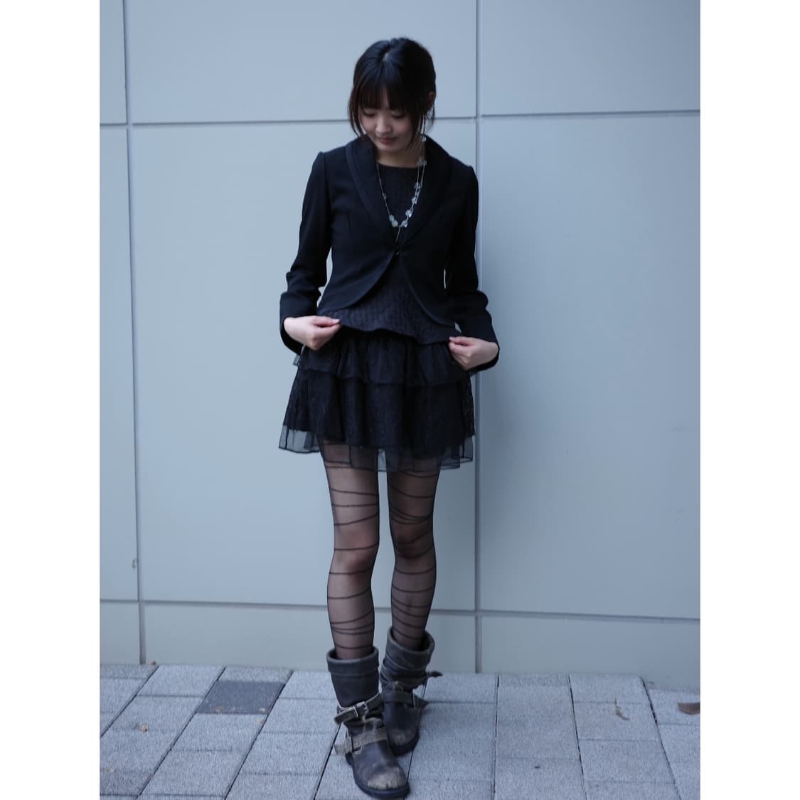 빈티지 블랙 슬리브리스 원피스 상품이미지7