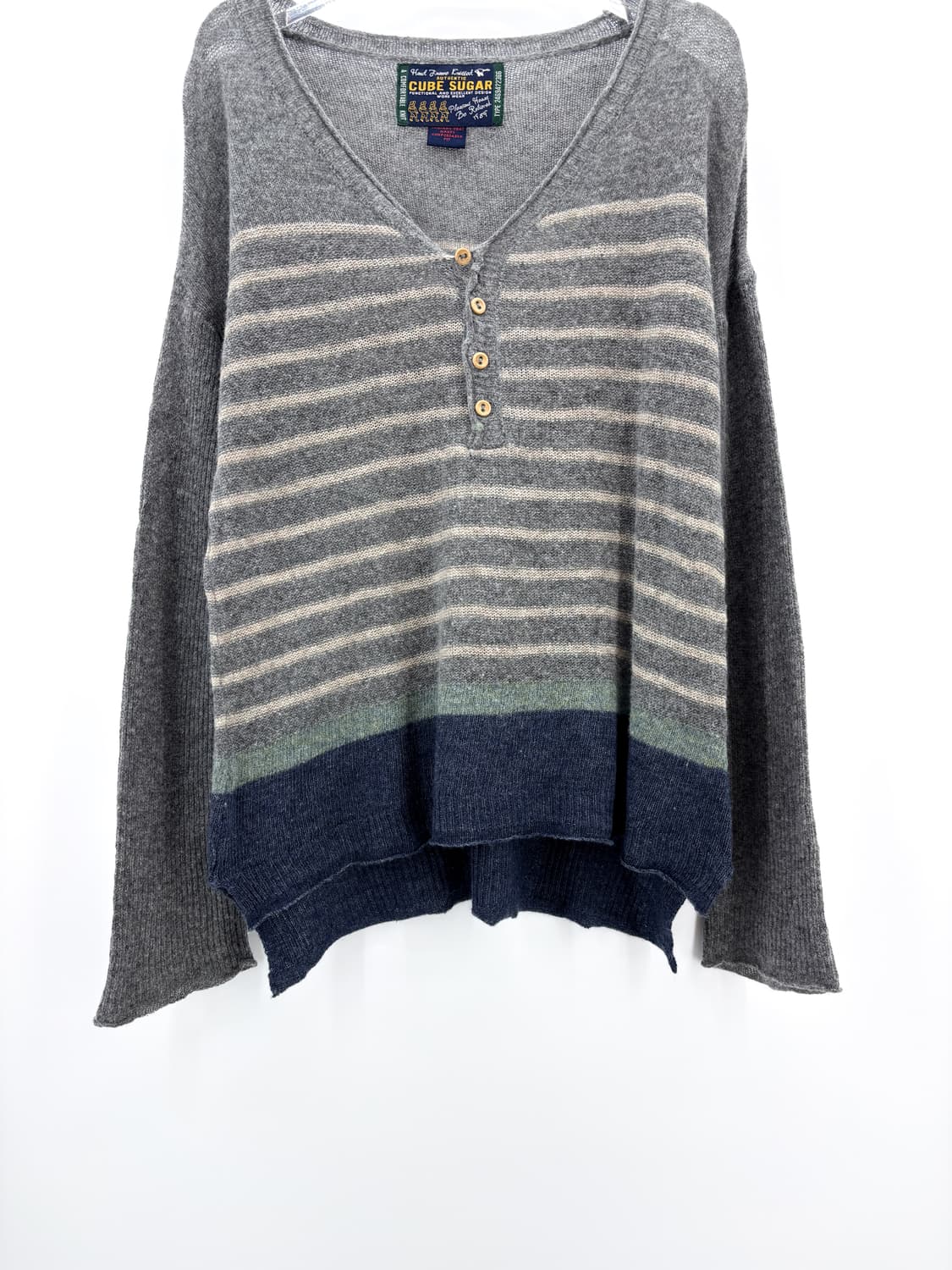 빈티지 멀티 버튼 스트라이프 니트 상품이미지4