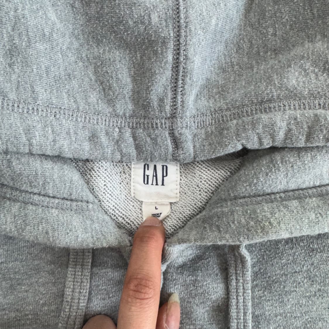 Gap 갭 네이비 로고 그레이 후드집업 상품이미지7