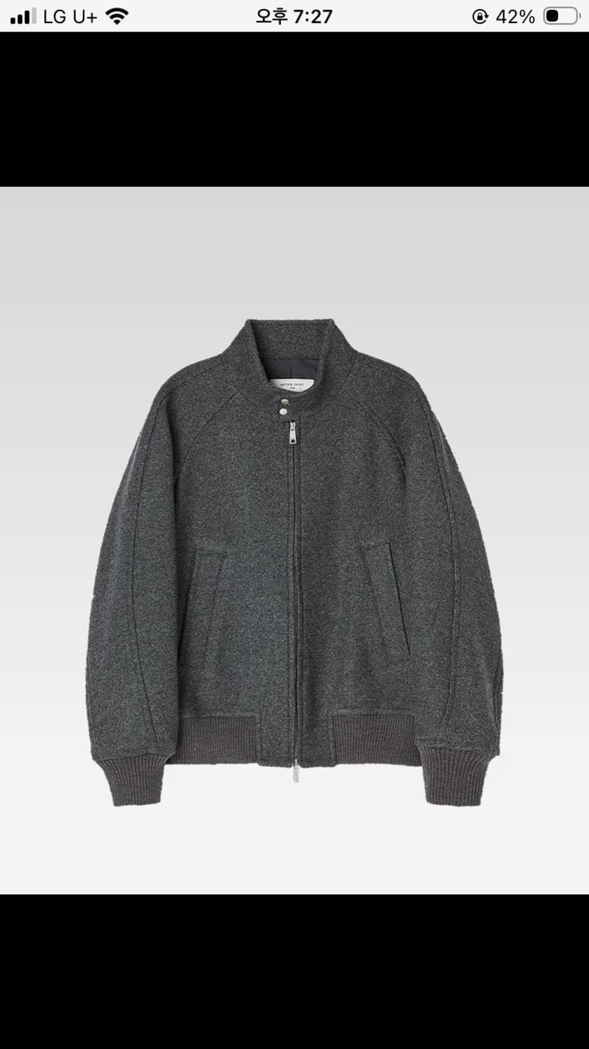 (새상품) 애프터프레이 리가즈 해링턴 차콜 상품이미지1