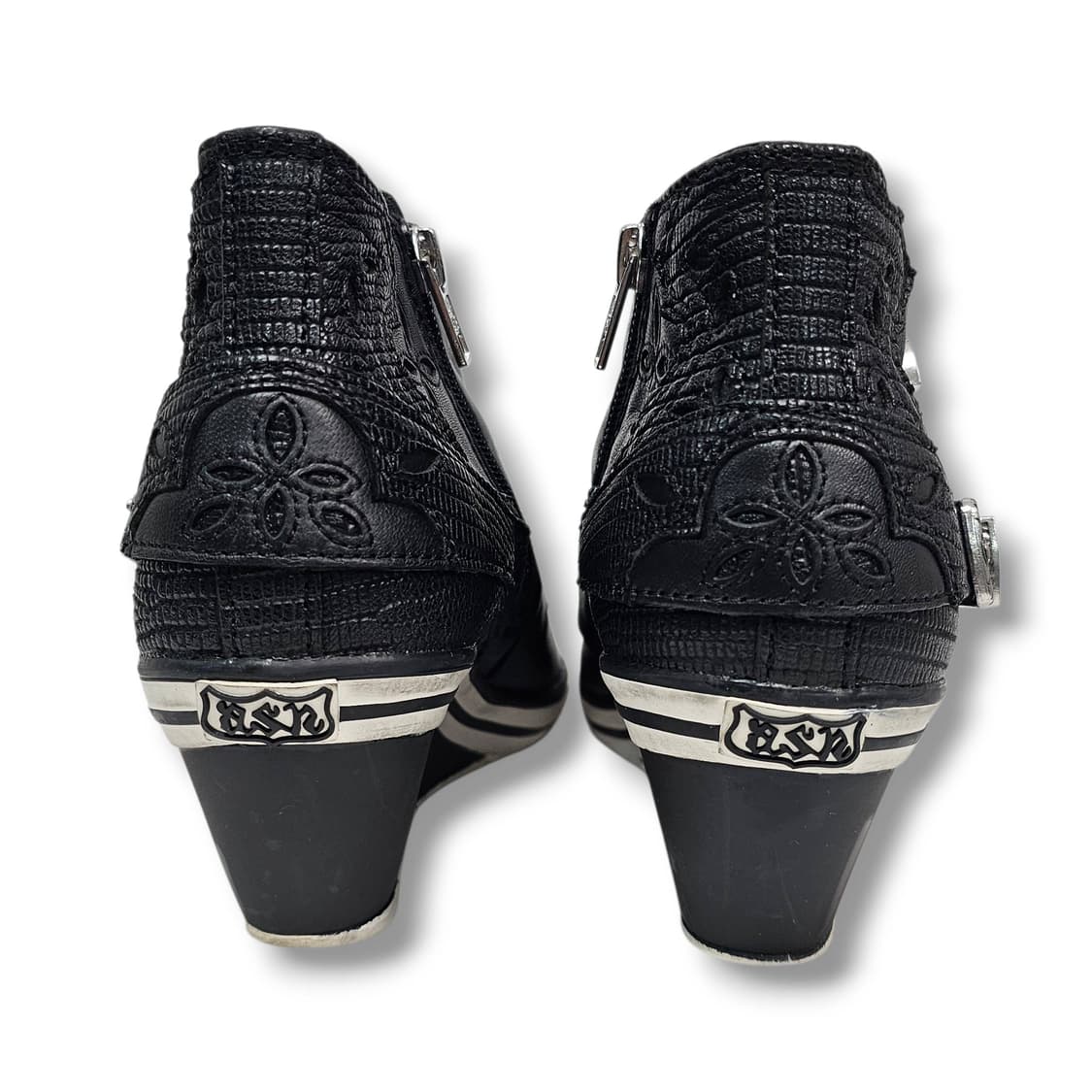 38 Ash 아쉬 블랙 페이즐리 버클 웨지 스니커즈 상품이미지7