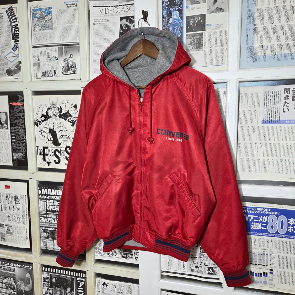 JPN 리버시블 컨버스 빅로고 바시티 자켓 상품이미지3