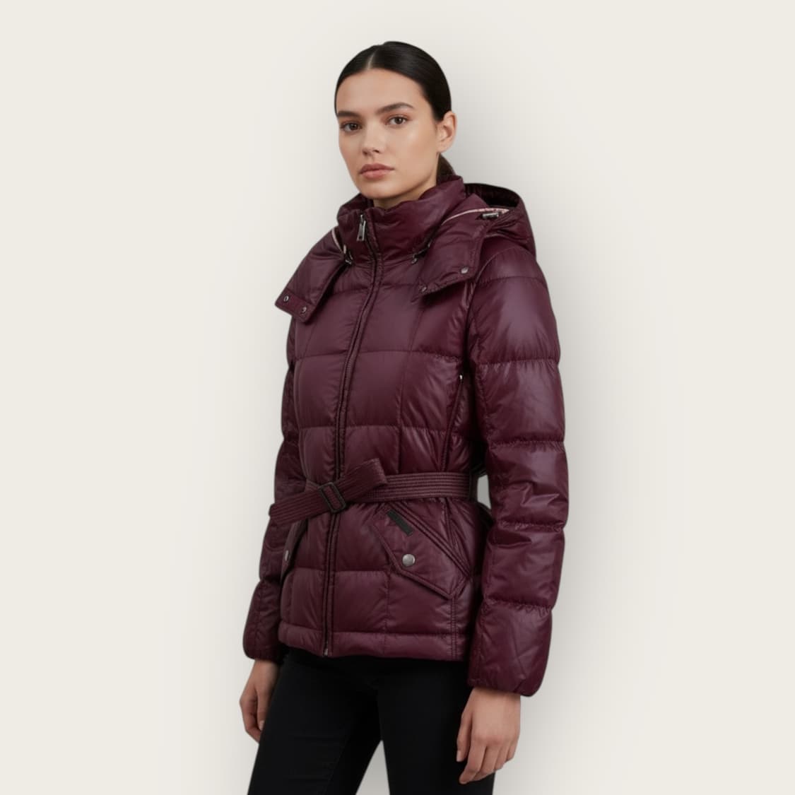 S/ 버버리 다운 벨티드 후디 패딩점퍼 상품이미지1