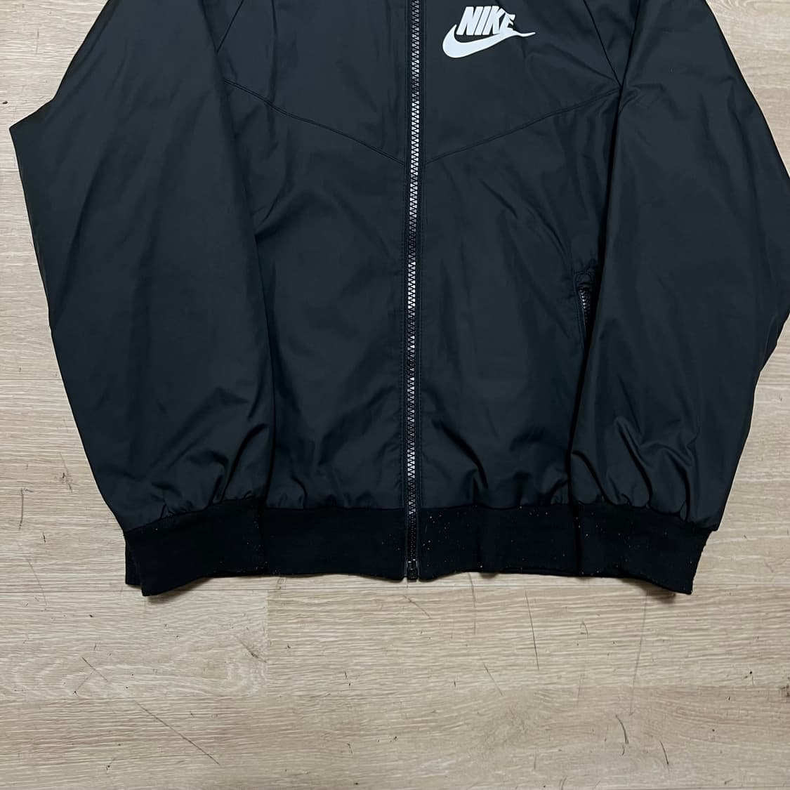 나이키 키즈 아동용 스우시 로고 바람막이 후드자켓 [블랙] 8-10세 상품이미지3