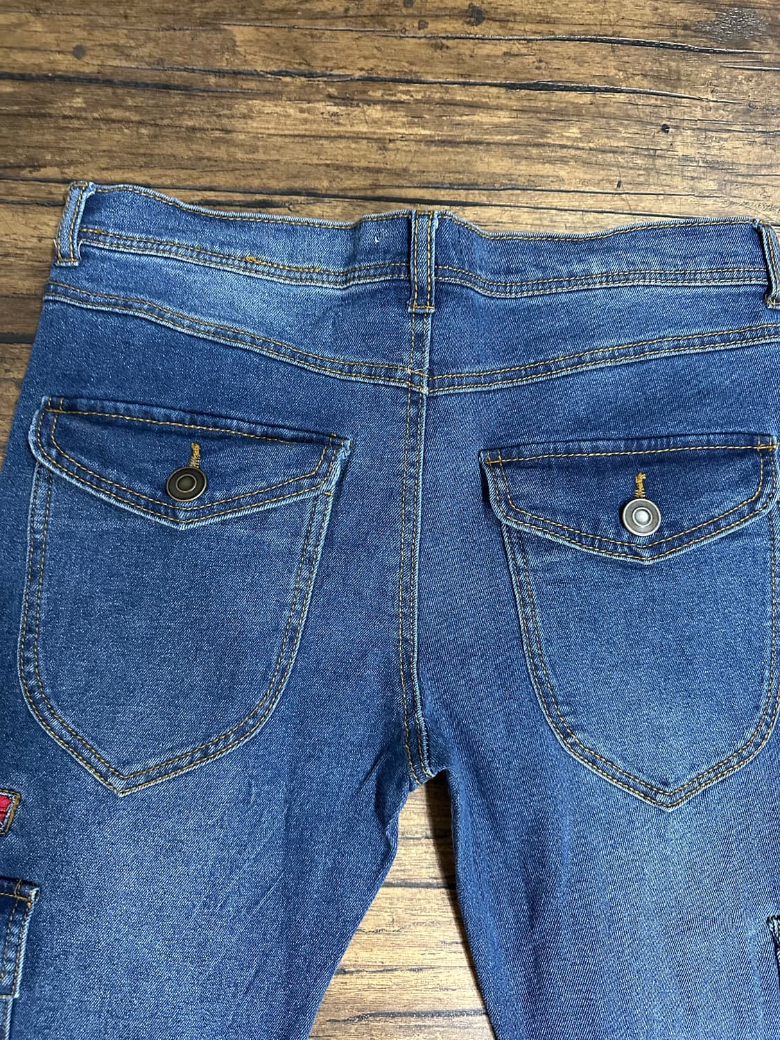 일본빈티지 MJC 메르카리(Mercari) 카고 청바지 L 사이즈 슬림핏 상품이미지6