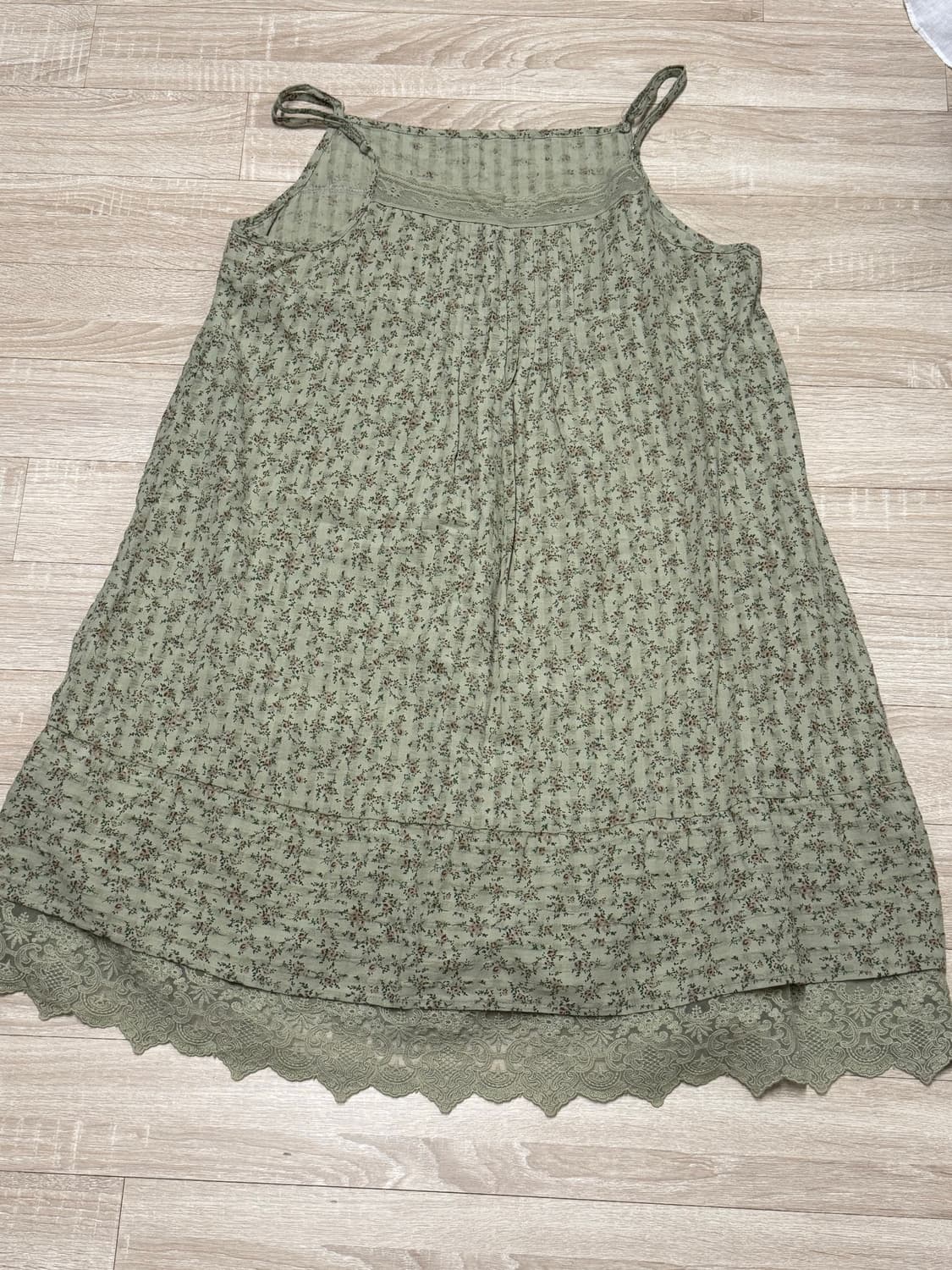 seezul 시즐 킷사 빈티지 플라워 원피스 그린 상품이미지3