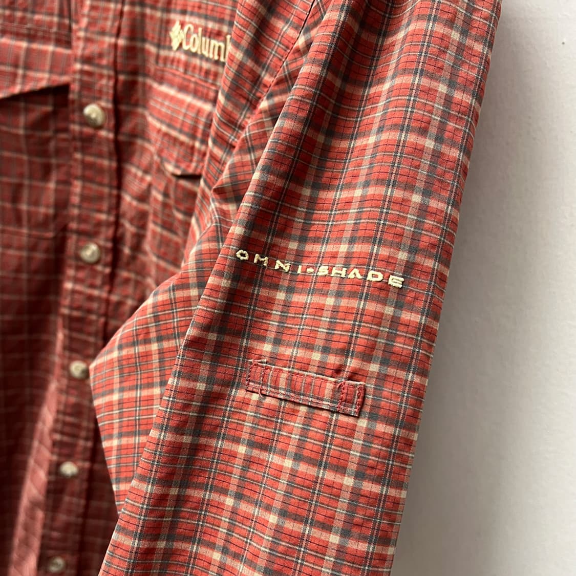 컬럼비아 Omni Shade 나일론 소매 스트랩 체크 셔츠 XL 상품이미지4