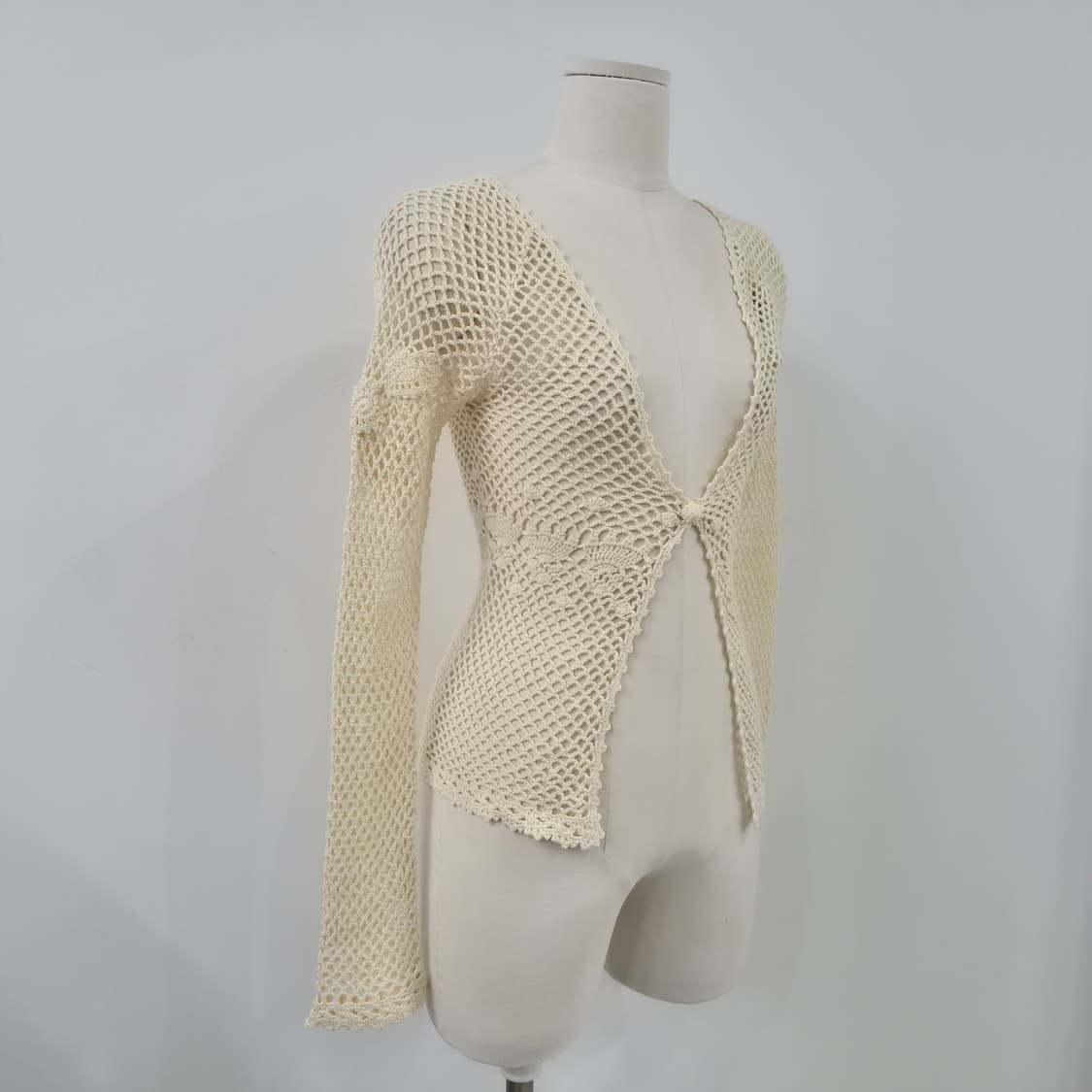 PACIFIC COAST 아이보리 크로셰 니트 가디건 상품이미지2
