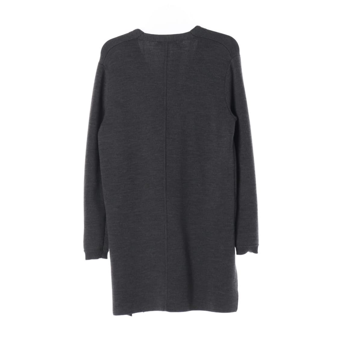 시스템 울 100% 롱 니트 집업 가디건 M 상품이미지2