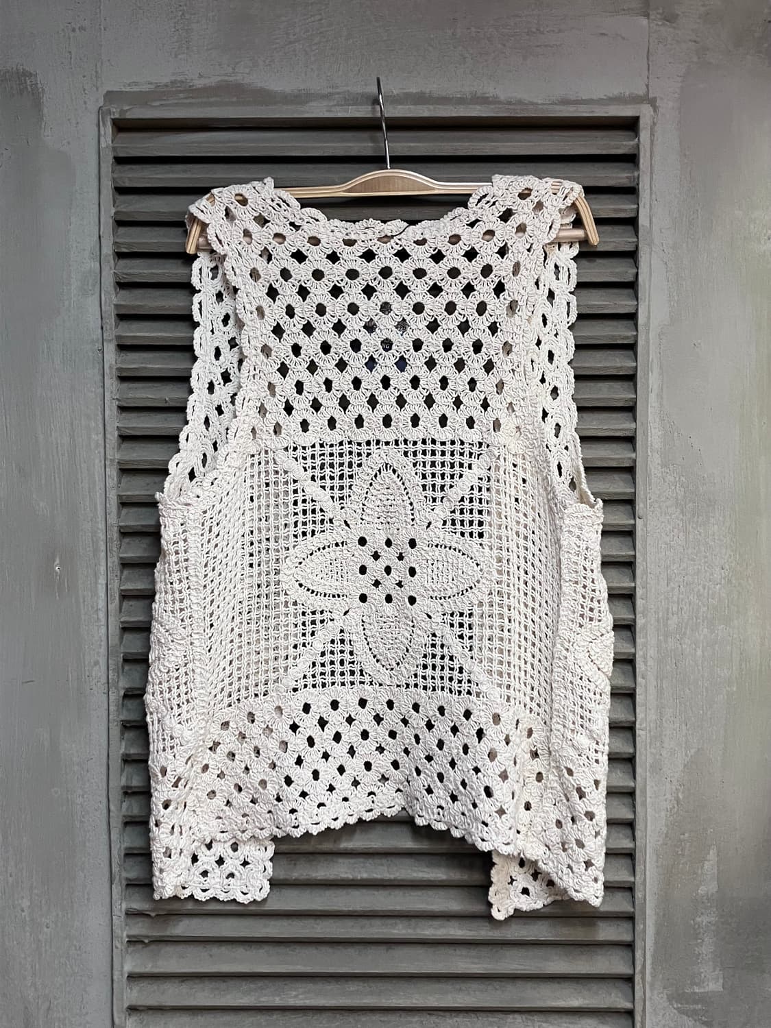 빈티지 뜨개 그물 니트 조끼 아이보리 #csz4105 상품이미지2