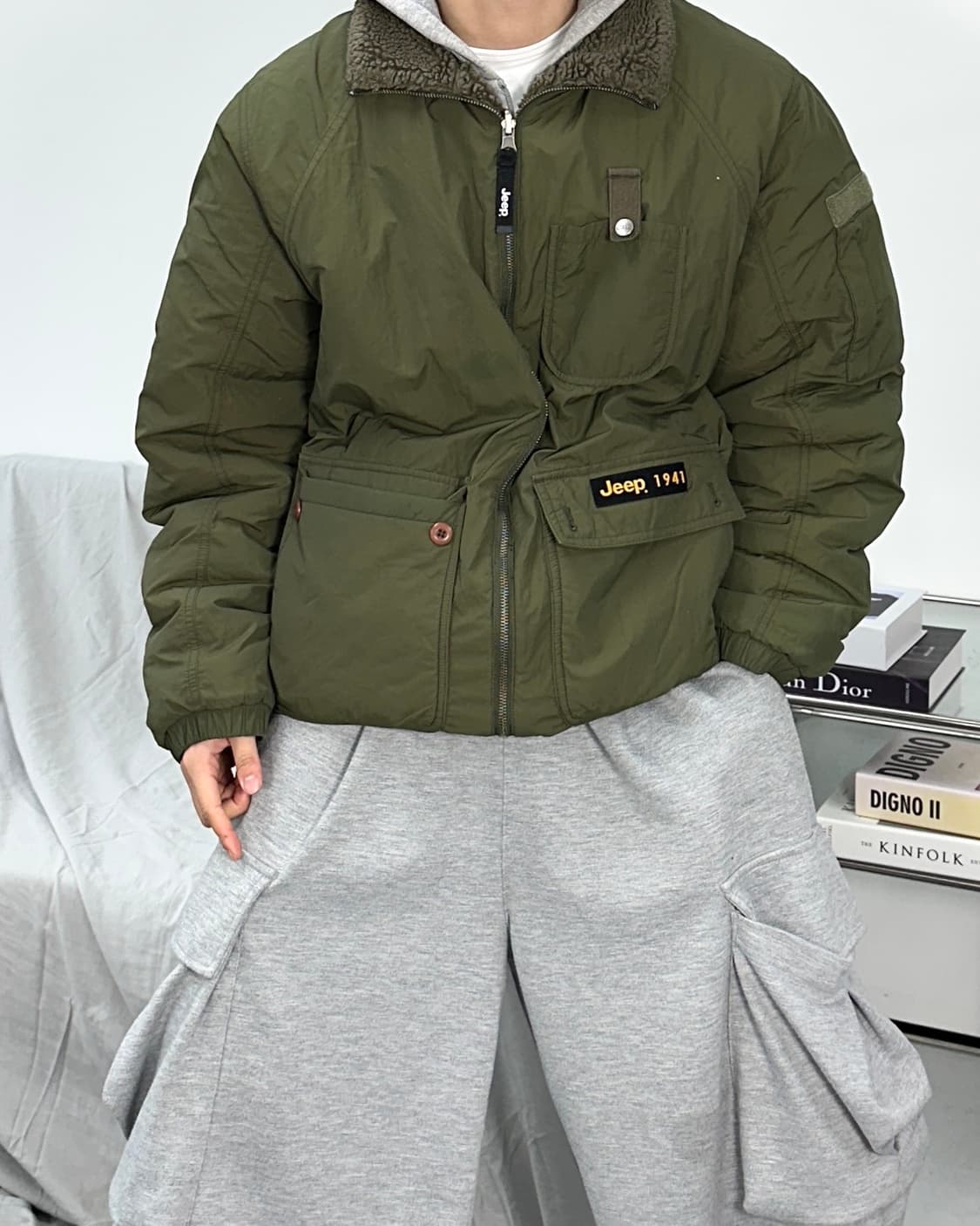 지프 리버시블 쉐르파 야상 자켓 L 상품이미지3