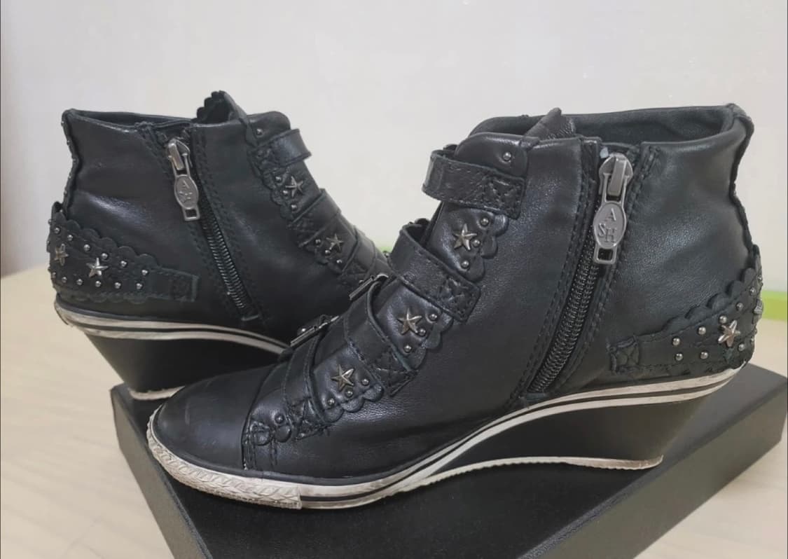 아쉬 스터드 레이스 블랙 웨지스니커즈 37 상품이미지2