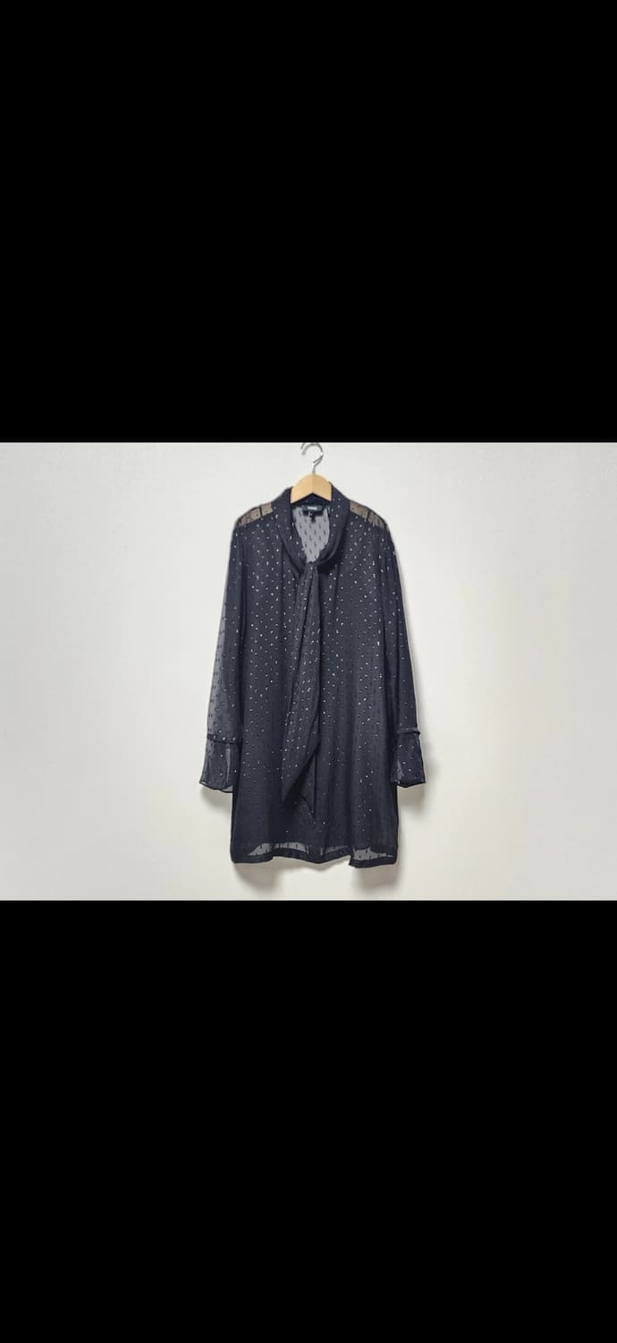 띠어리블랙 쉬폰 리본 블라우스  상품이미지1