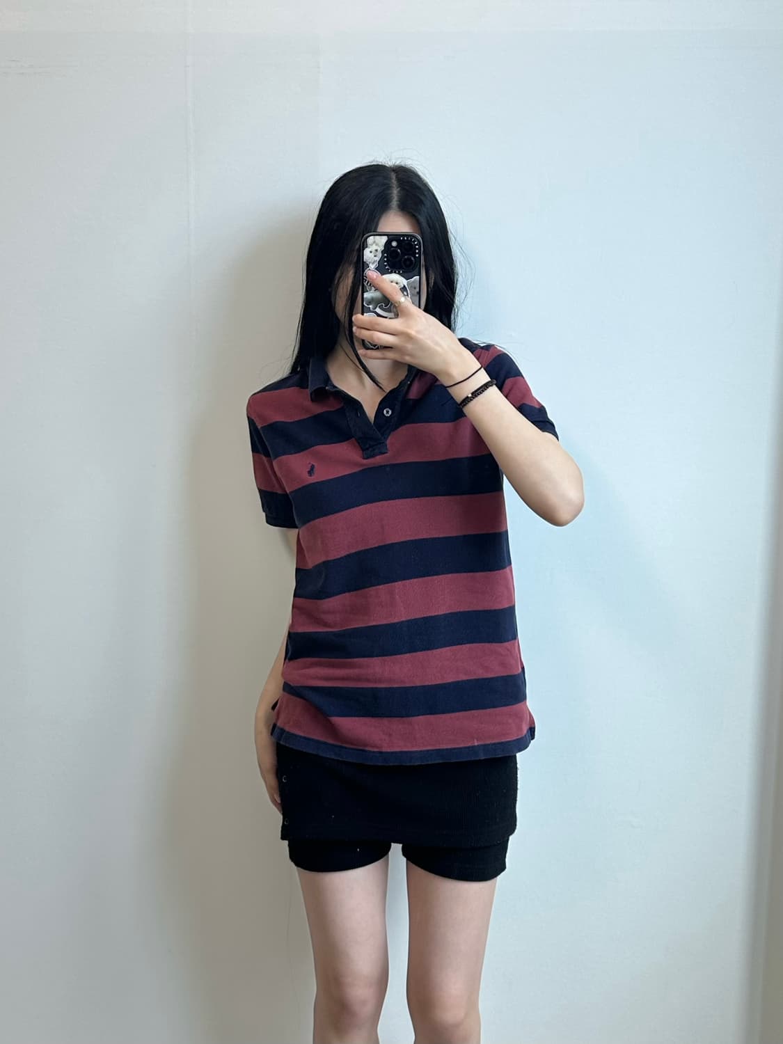 폴로 랄프로렌 자수로고 단가라 피케 반팔 카라 티셔츠 상품이미지1