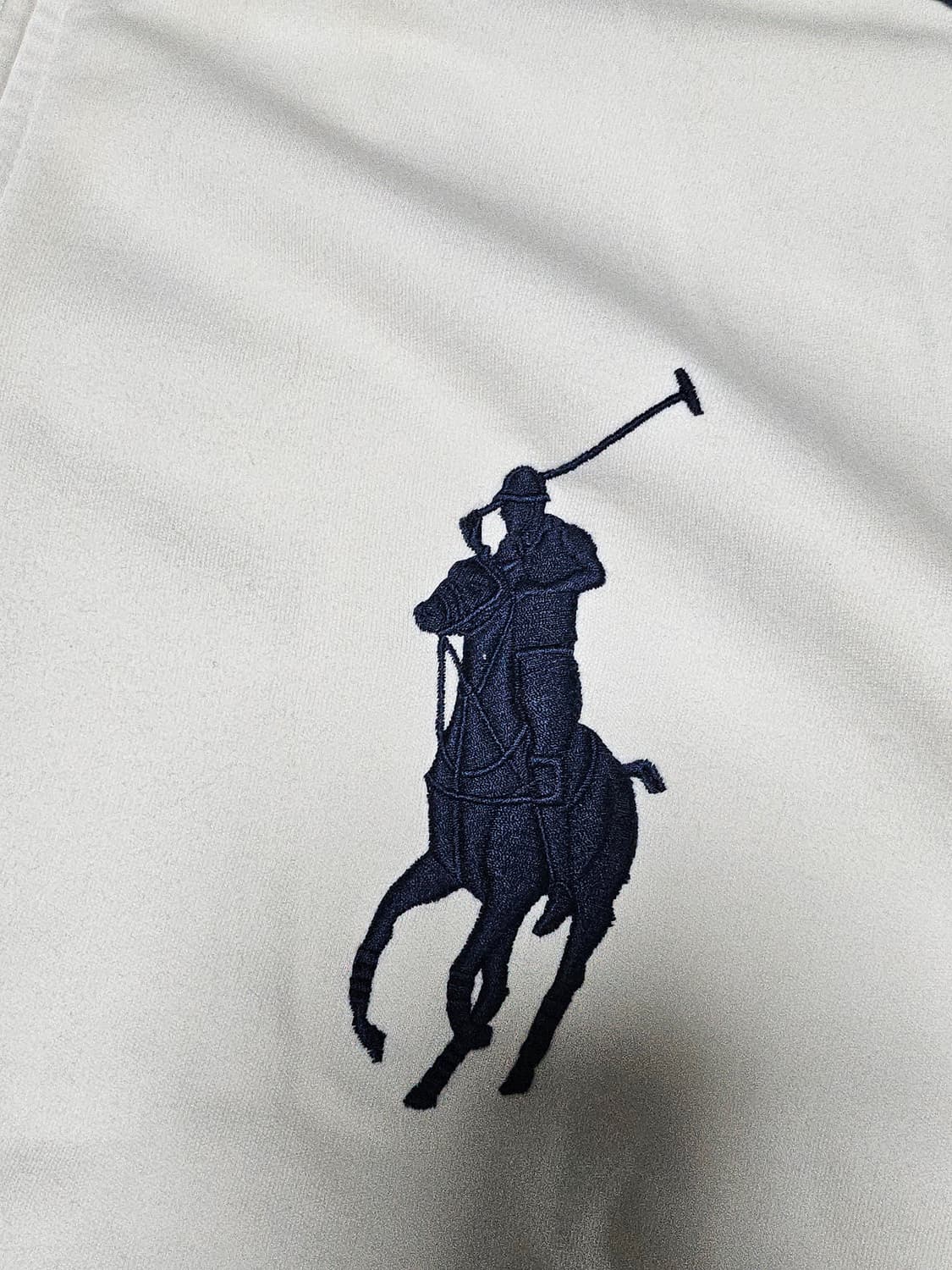 폴로랄프로렌 화이트 빅포니 코튼 집업 져지 XL 상품이미지2