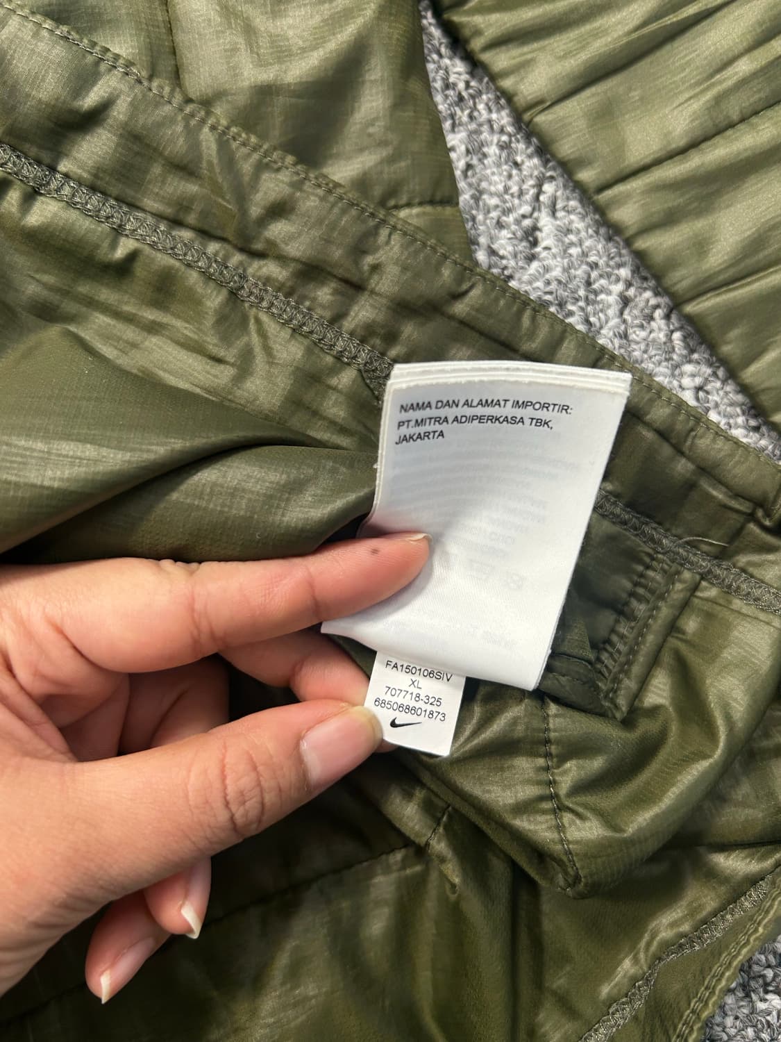 나이키 골프 카키 경량 패딩 자켓 XL 상품이미지7