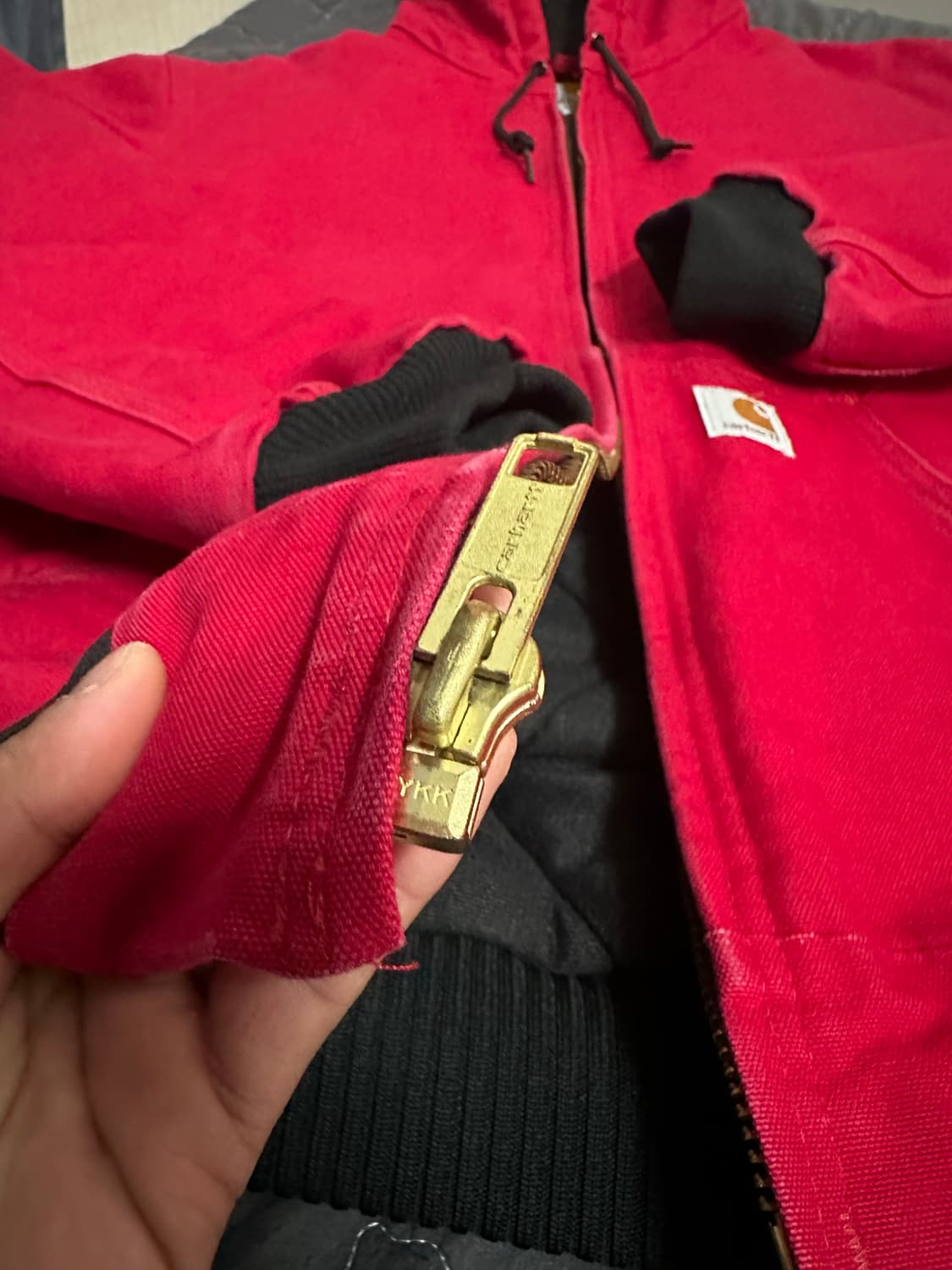 칼하트 액티브 자켓 레드 M 상품이미지3