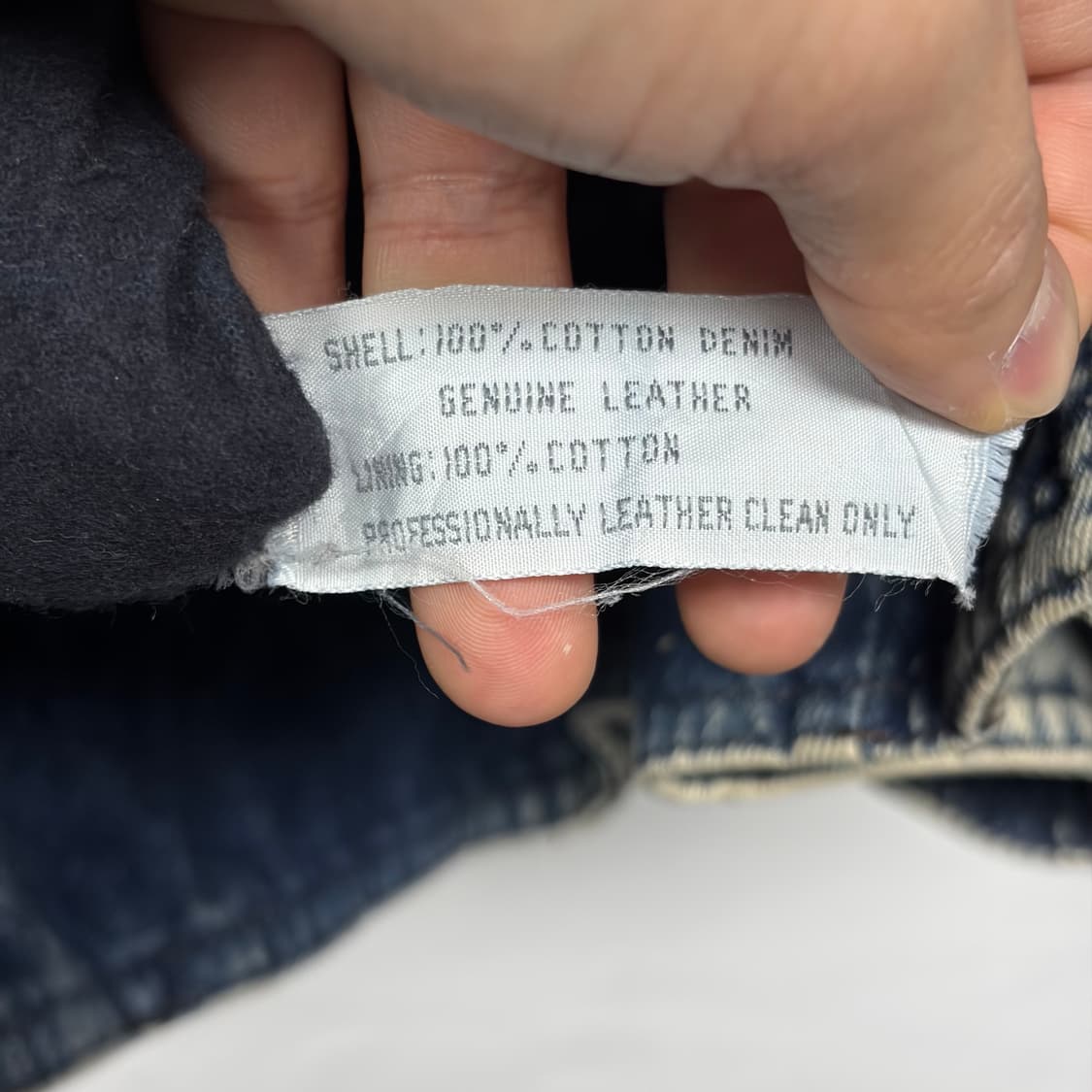 빈티지 데님 레더 자켓 상품이미지4