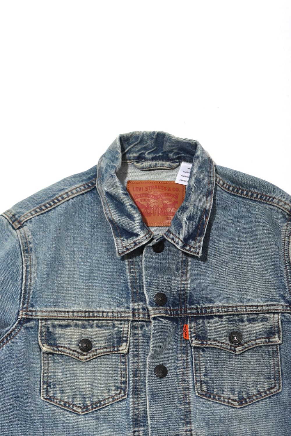 LEVIS 오렌지 탭 똑딱이 버튼 데님 트러커 women 85 상품이미지3