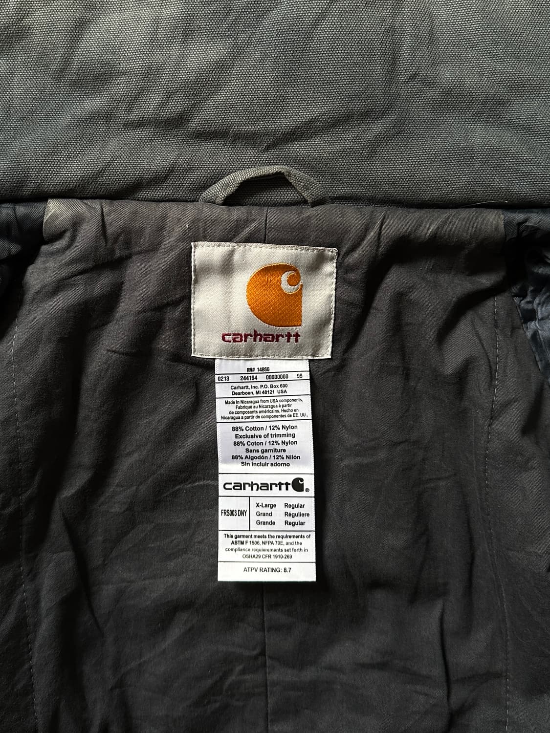 Carhartt 와이드 지퍼 워크 자켓 상품이미지9