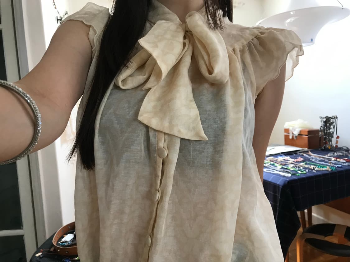 vintage ribbon blouse 상품이미지3