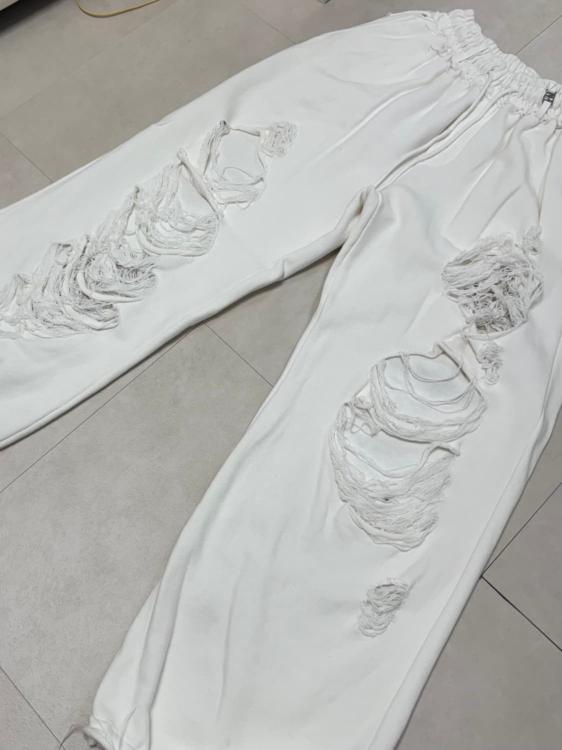 트리밍버드 Scratch Damage Wide Sweat Pants [  상품이미지5