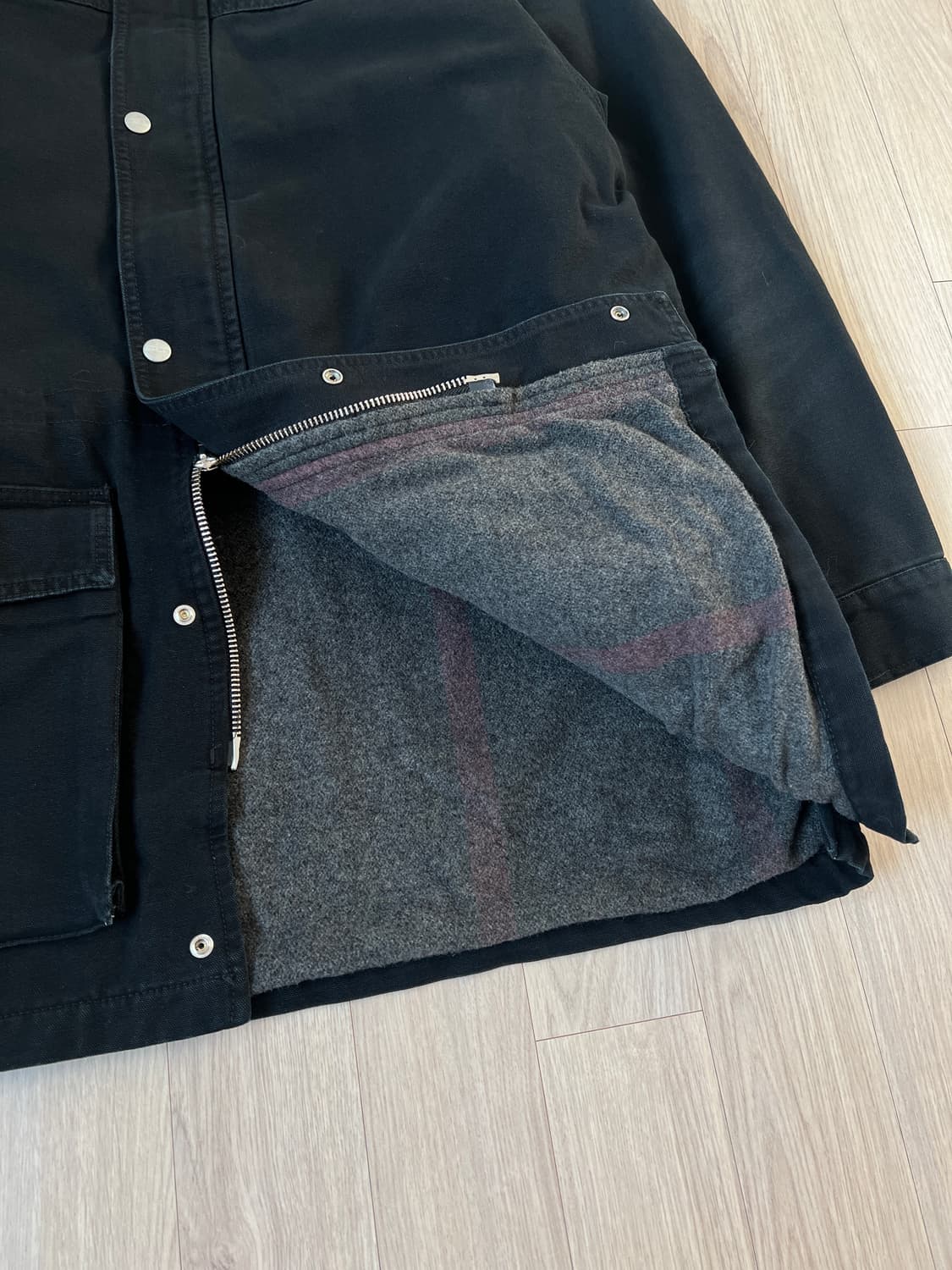 (새상품) 칼하트윕 OG 산타 페 코트 블랙/블랙 스톤 캔버스 상품이미지3