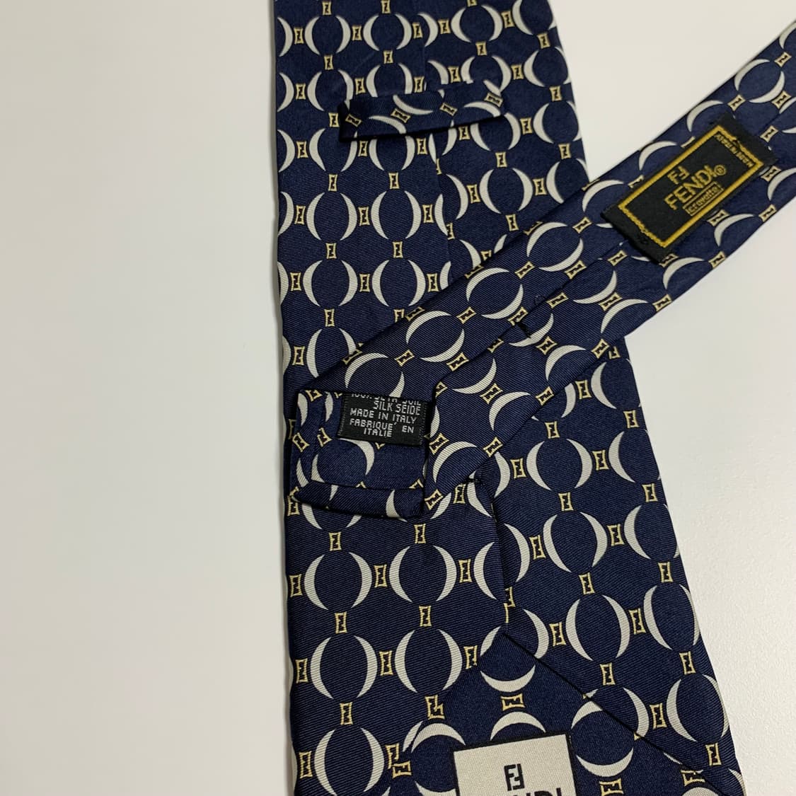 펜디(FENDI) FF모노그램 명품넥타이 네이비컬러 최상급 9.6cm 상품이미지5