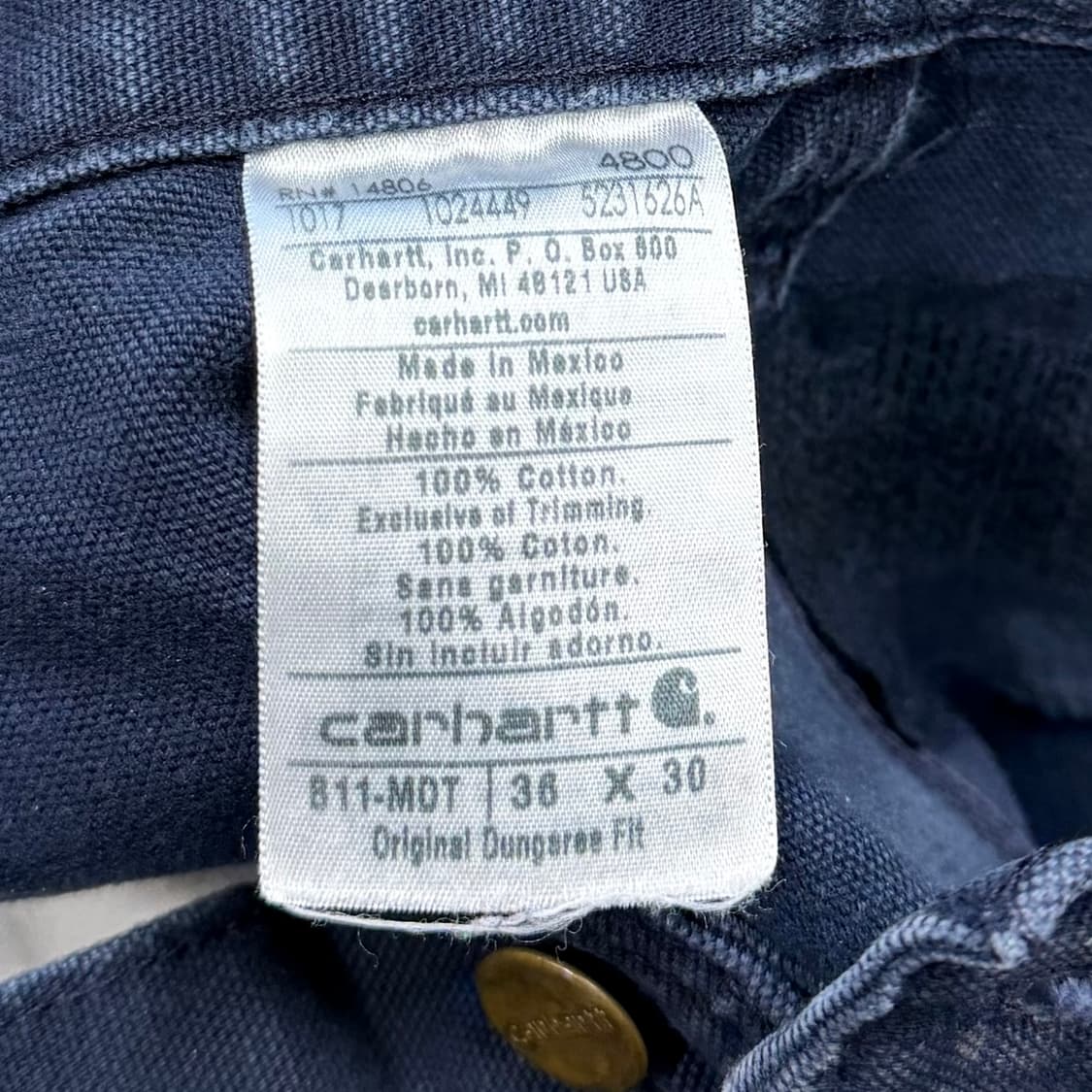 빈티지 칼하트 B11 MDT 싱글니 카펜터 워크팬츠 상품이미지8