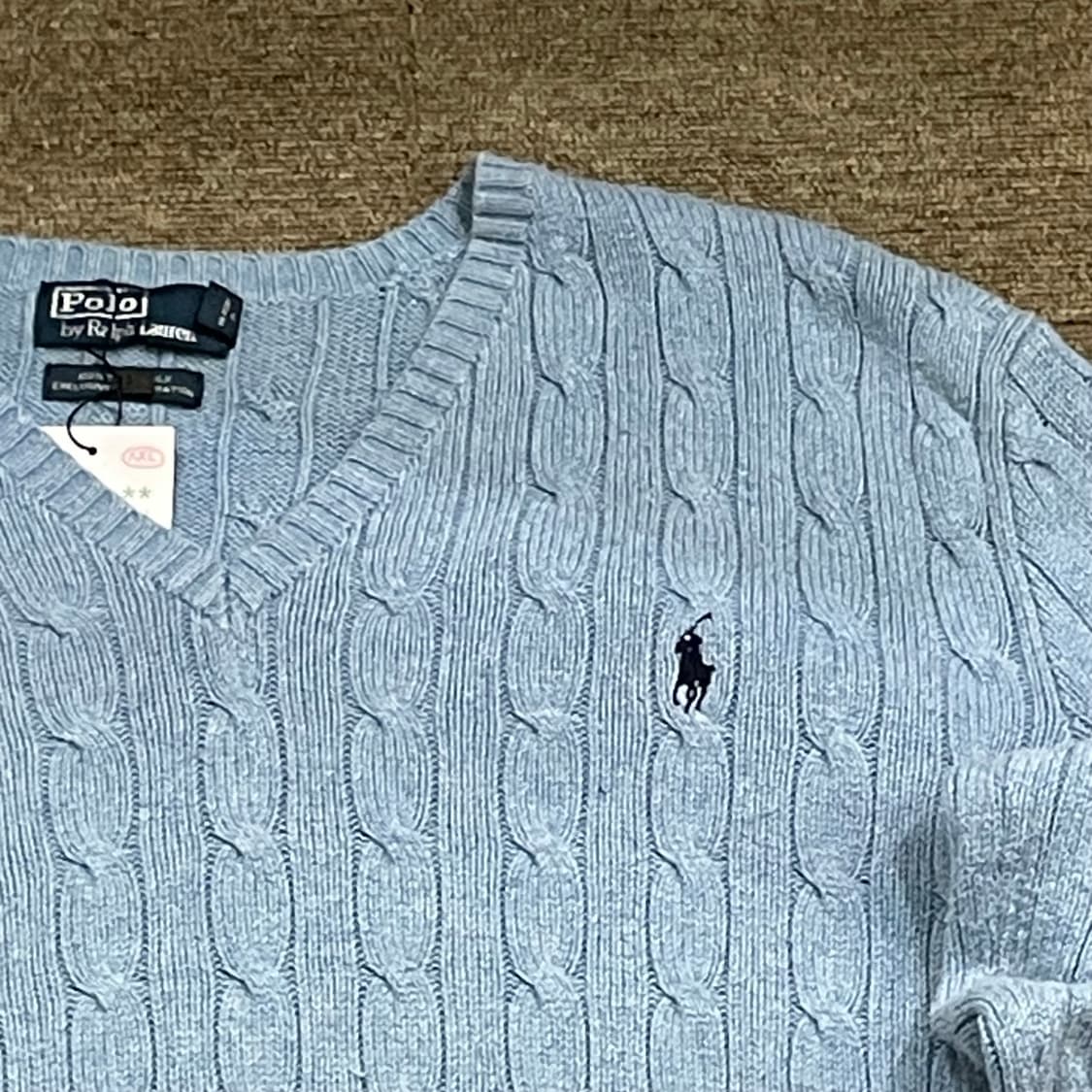 (XXL) POLO 폴로 랄프로렌 케이블 브이넥 니트 상품이미지4