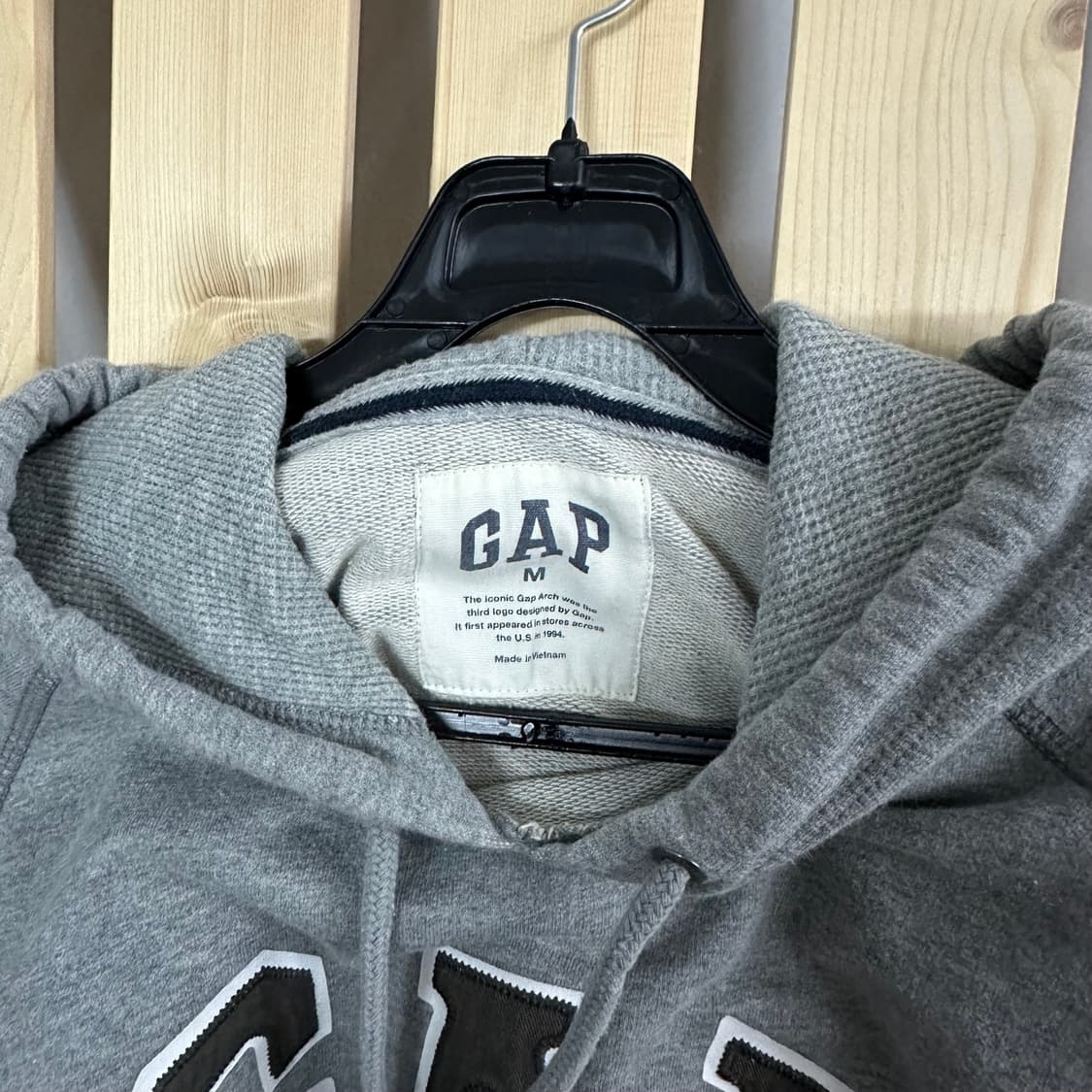 (M) GAP 갭 성조기 그레이 후드티 상품이미지6