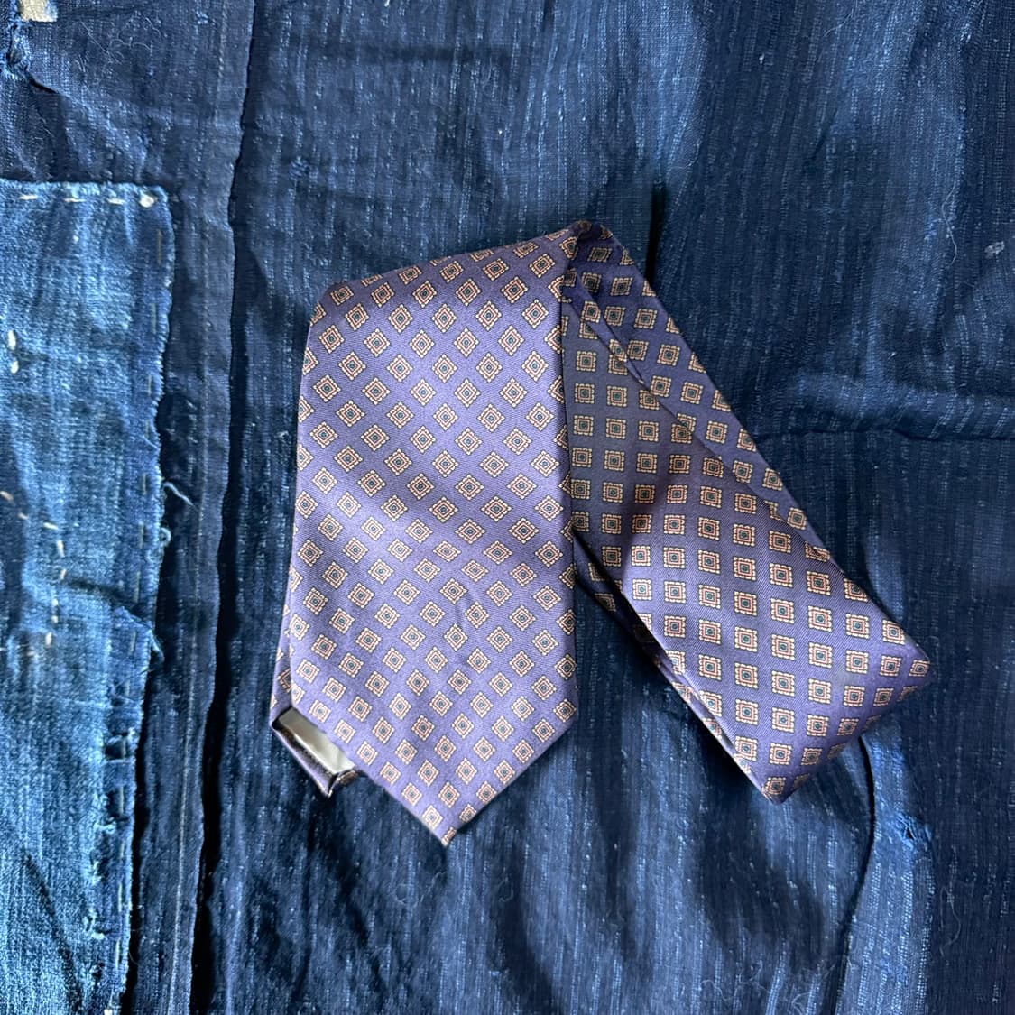 Reoverto Capucci 지오메트릭 패턴 실크타이 상품이미지1