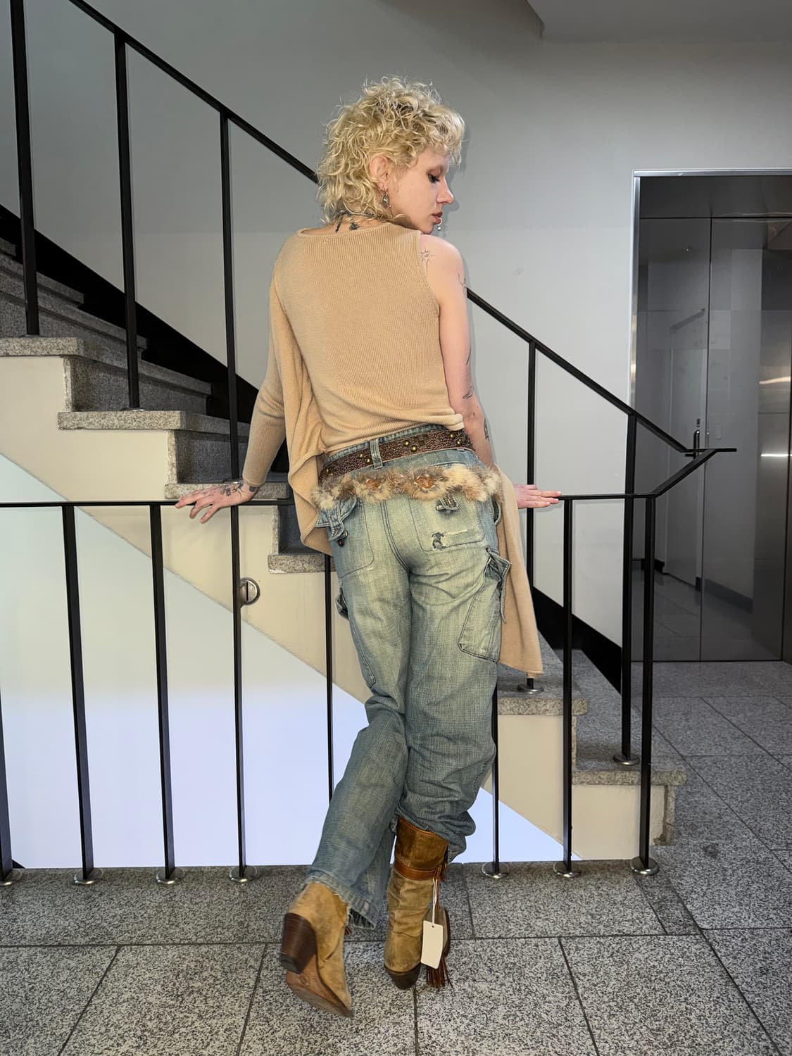 muffler layered knit 상품이미지4