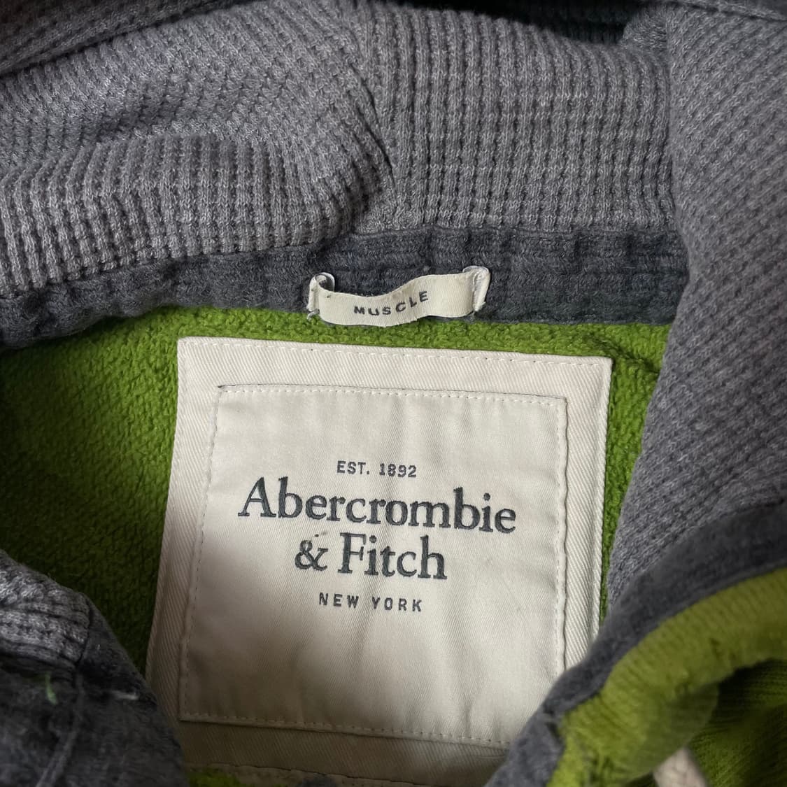  아베크롬비 연두 후드집업 M 상품이미지4