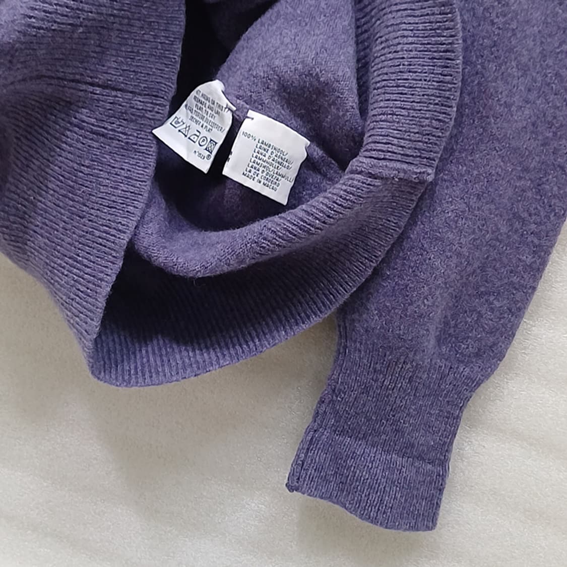 폴로 랄프로렌 겨울 목폴라 니트 여성 여유핏 M 보라 사랑봉봉 상품이미지5