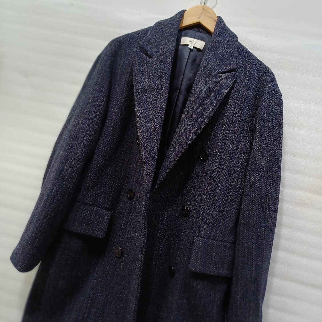 아떼 바네사브루노 울 헤링본 롱 코트 여성 오버핏 S M 모직 사랑봉봉 상품이미지1