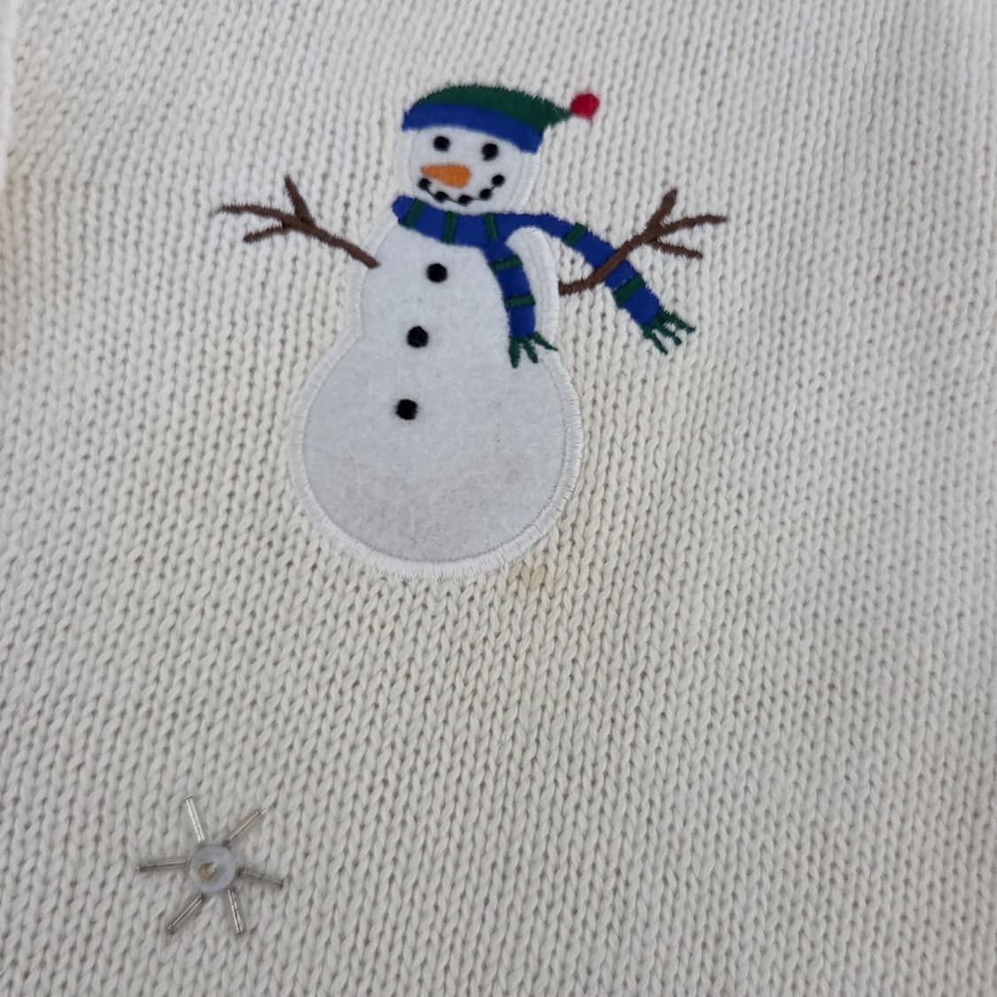 미국빈티지 크리스마스 눈사람 가디건 상품이미지2
